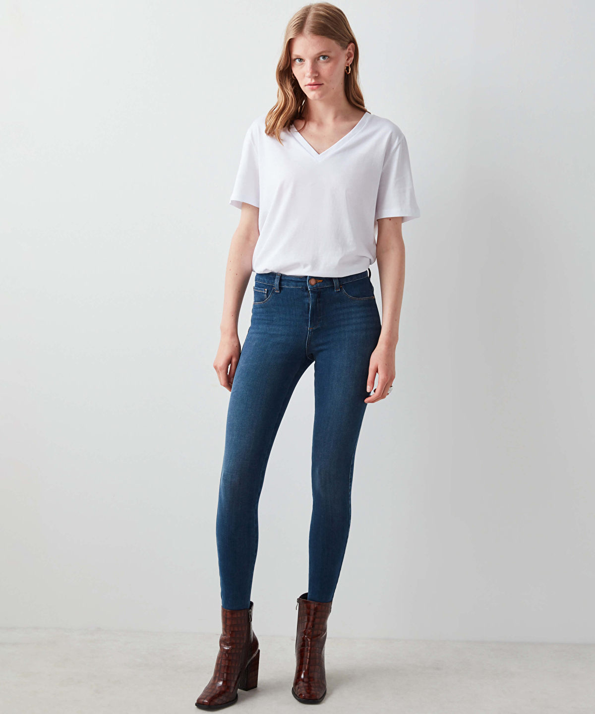 Skinny fit jean pantolon -1