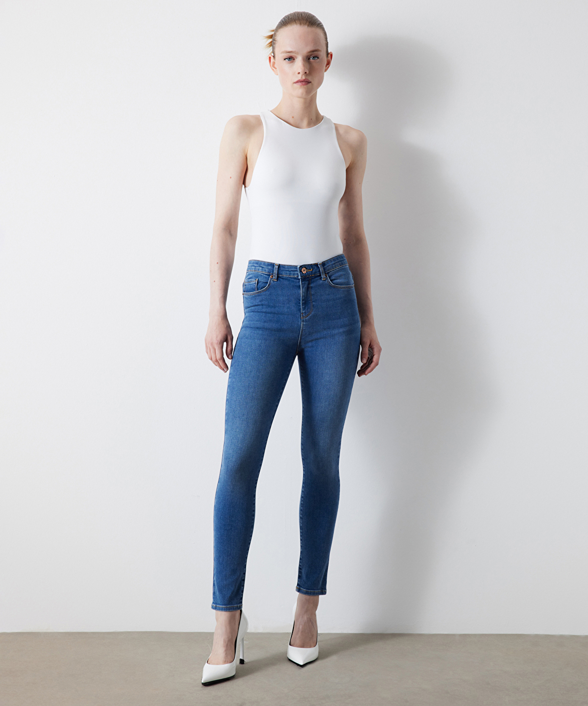 Skinny fit jean pantolon - 1