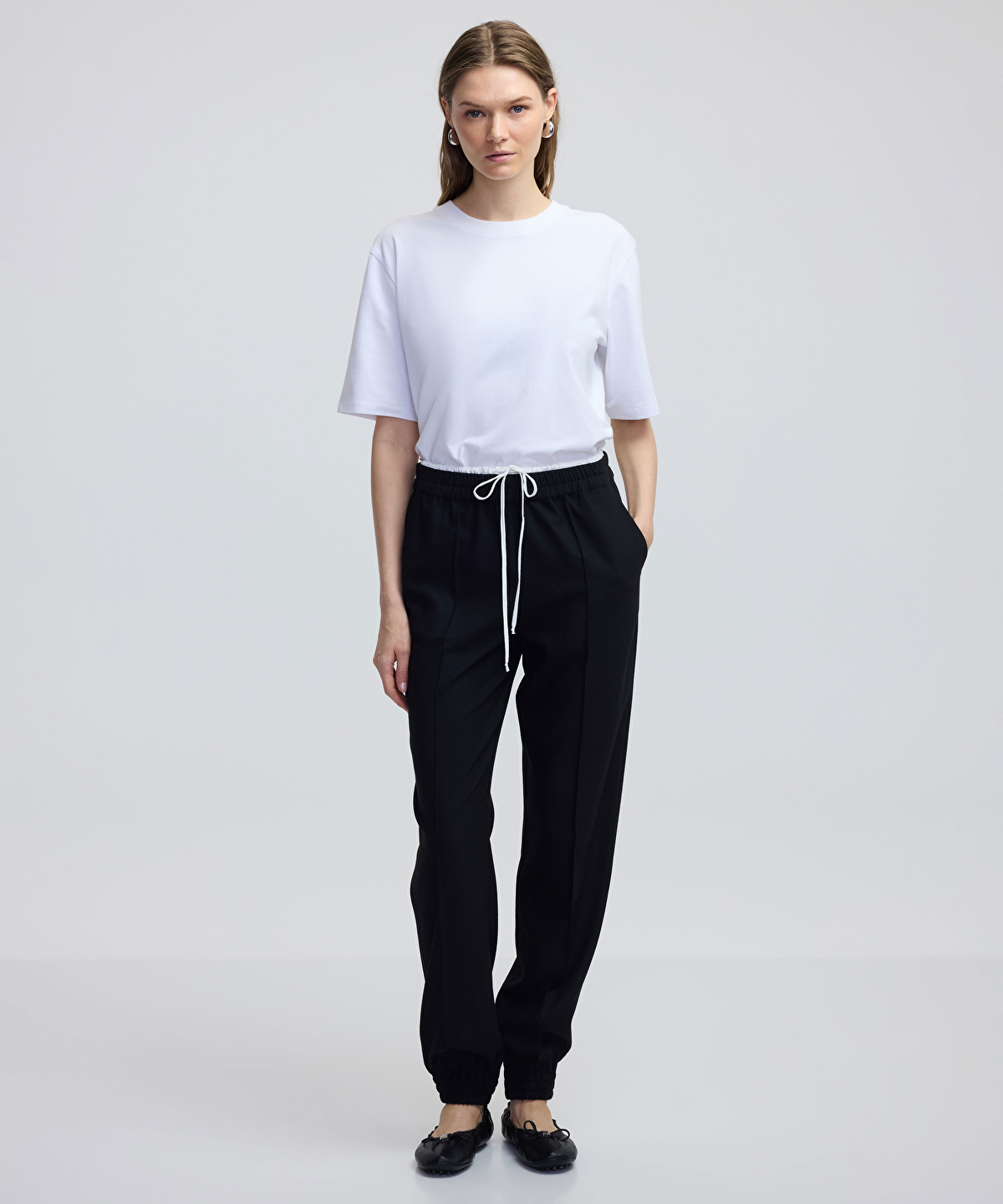 Kontrast bel jogger pantolon