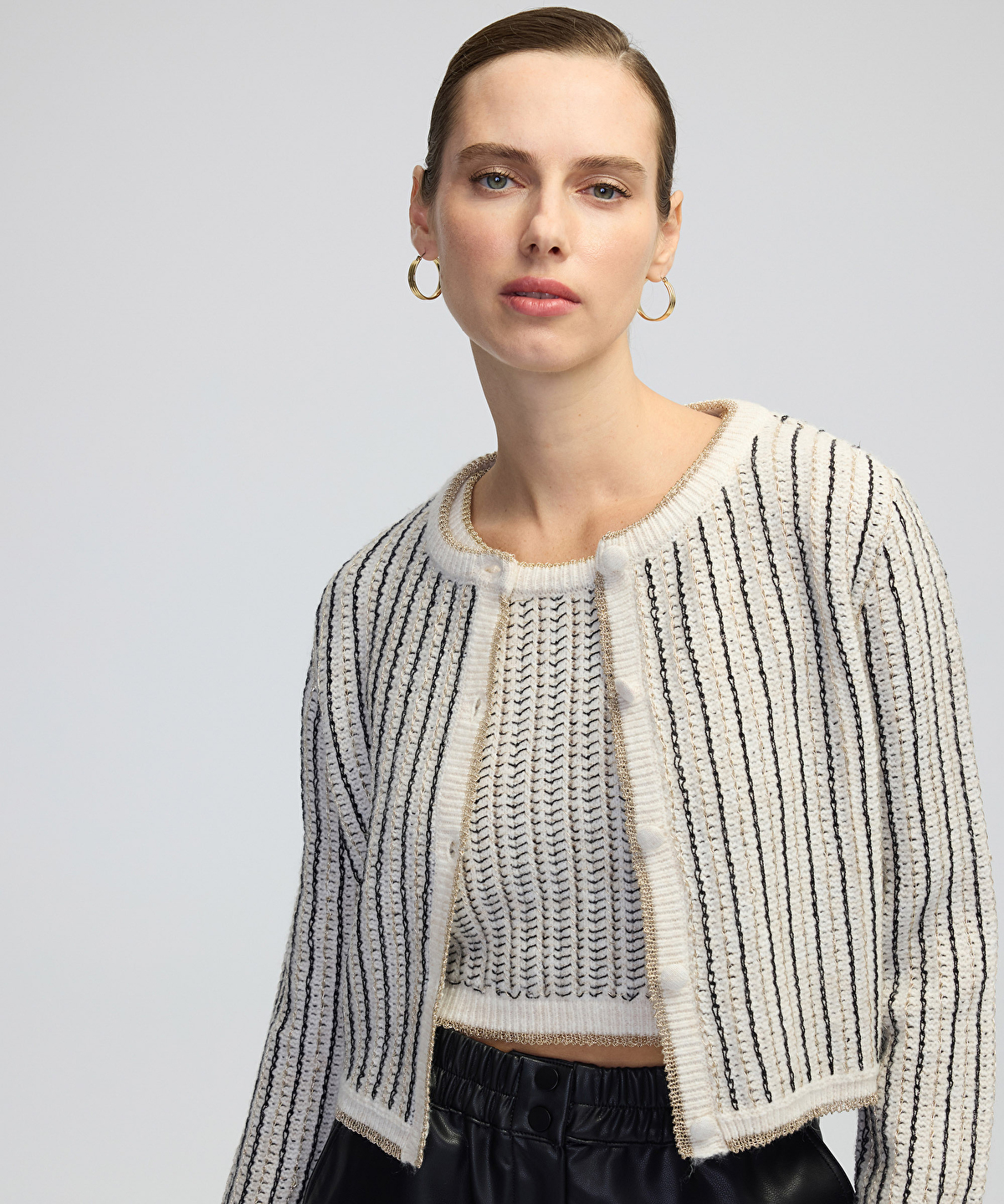 Lurex iplikli hırka -1