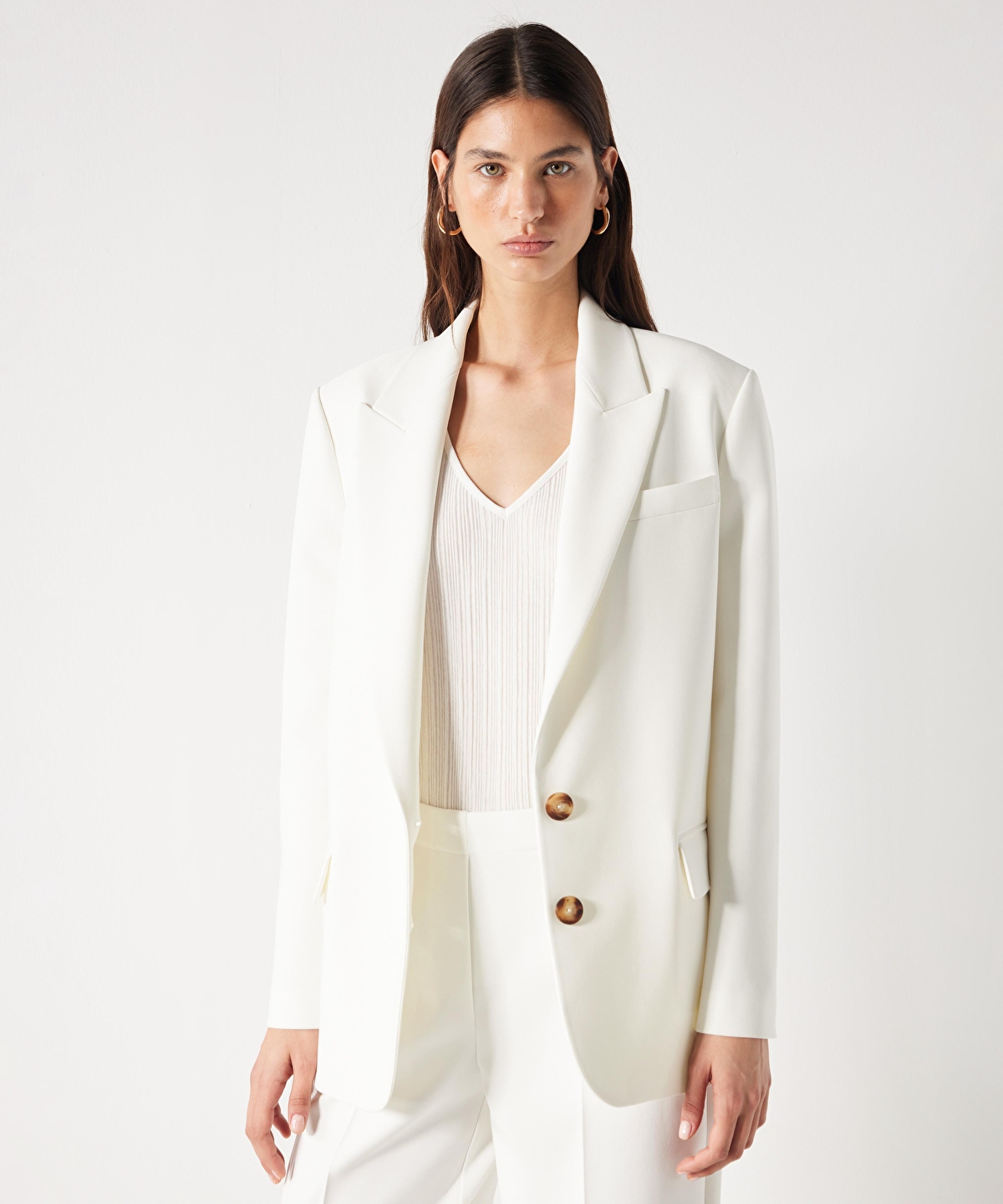 Mono kapama uzun blazer -1