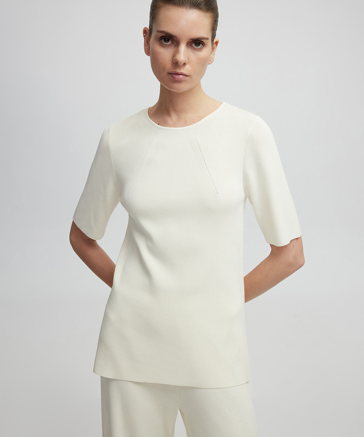 Slim fit basic triko -1