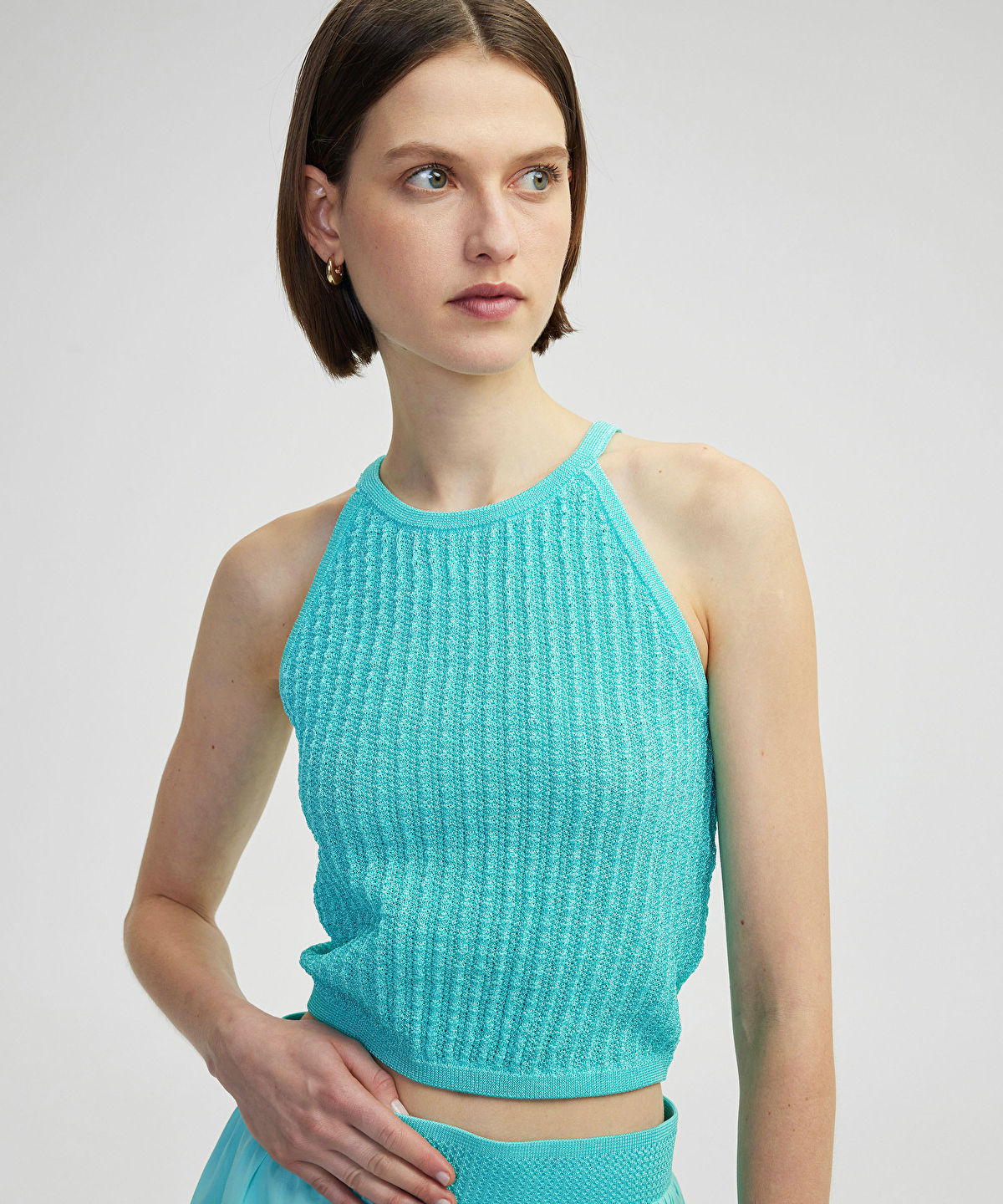 Lurex iplikli ajurlu triko -1