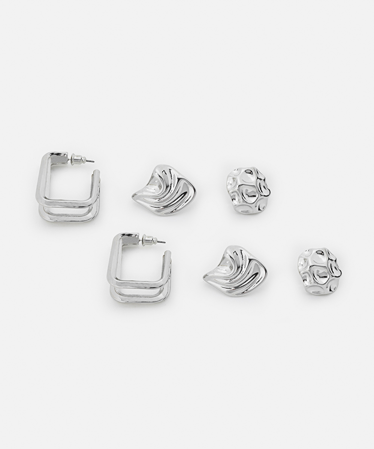 Gümüş Metal küpe seti IS1250068035122 | İpekyol