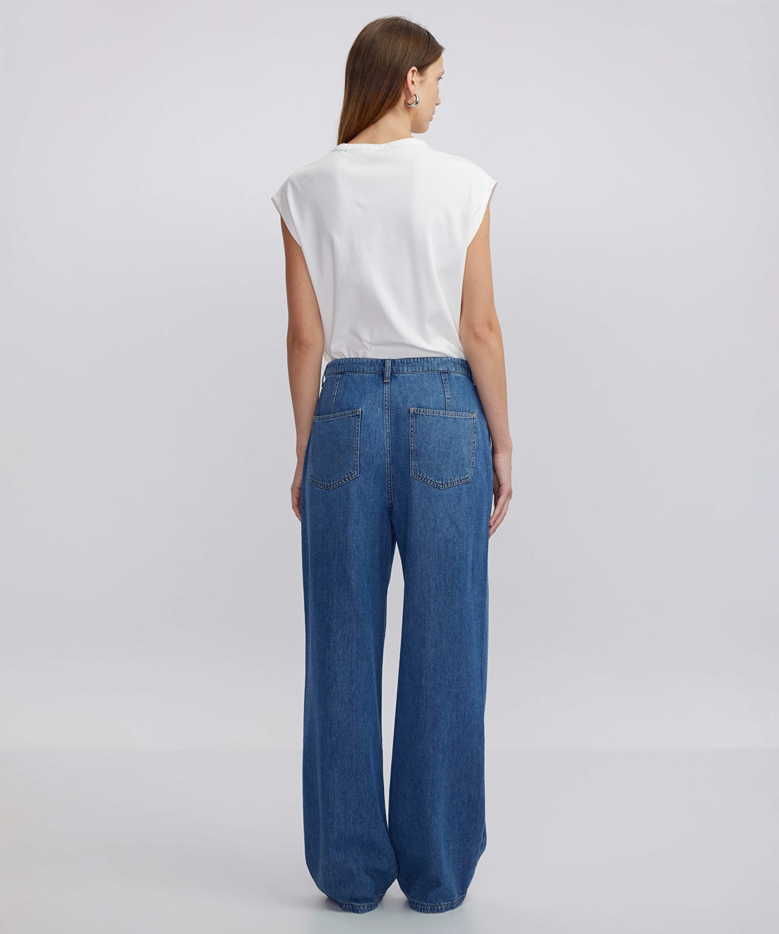 Mavi Belden bağlamalı wide leg fit jean pantolon IW6240018009629
