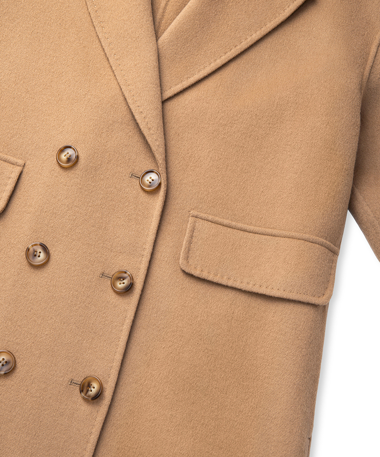 Kahverengi Düğmeli kruvaze kaban IW6250008030027 | İpekyol