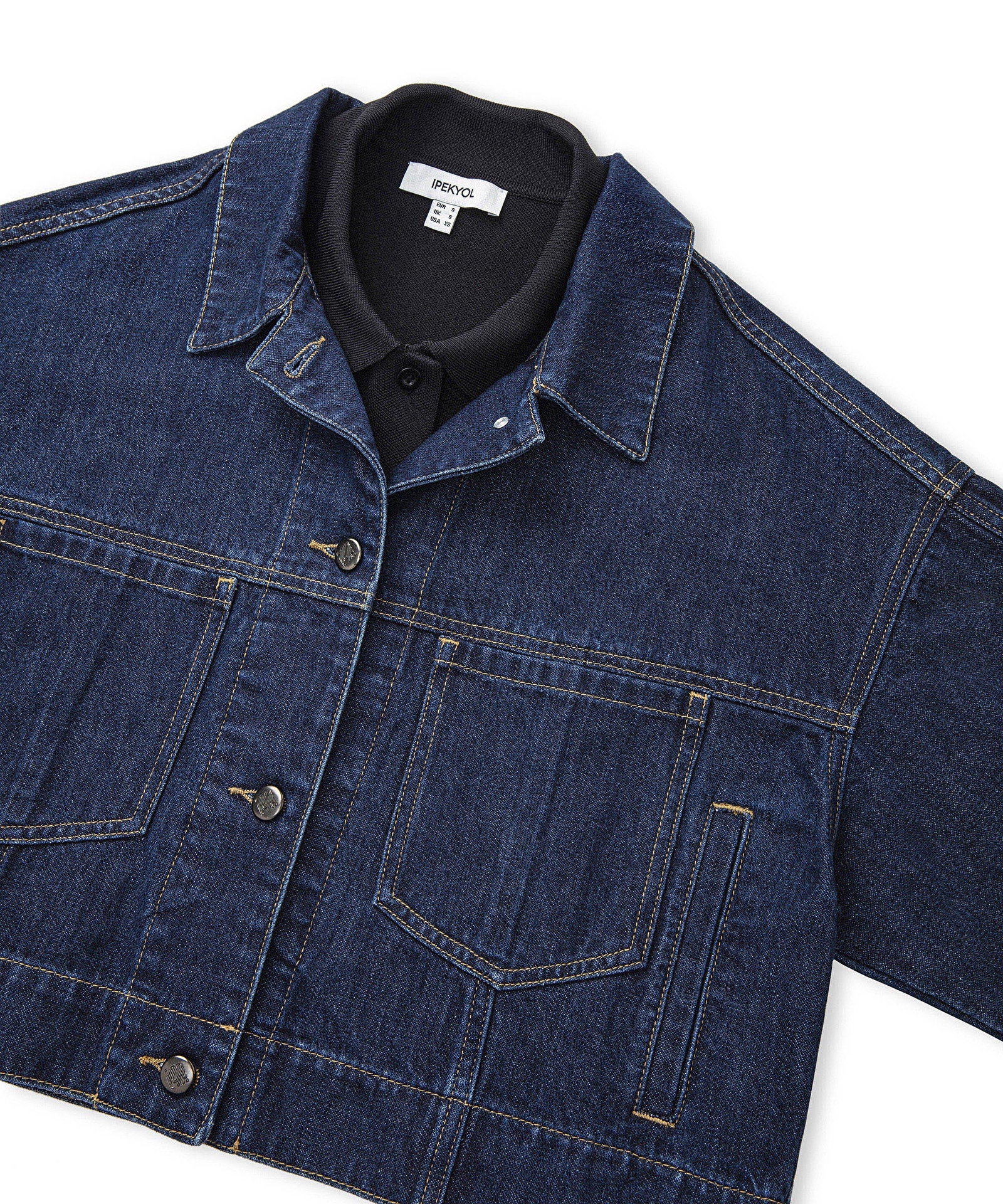 Mavi Triko mix denim mont IS1250012012629 | İpekyol