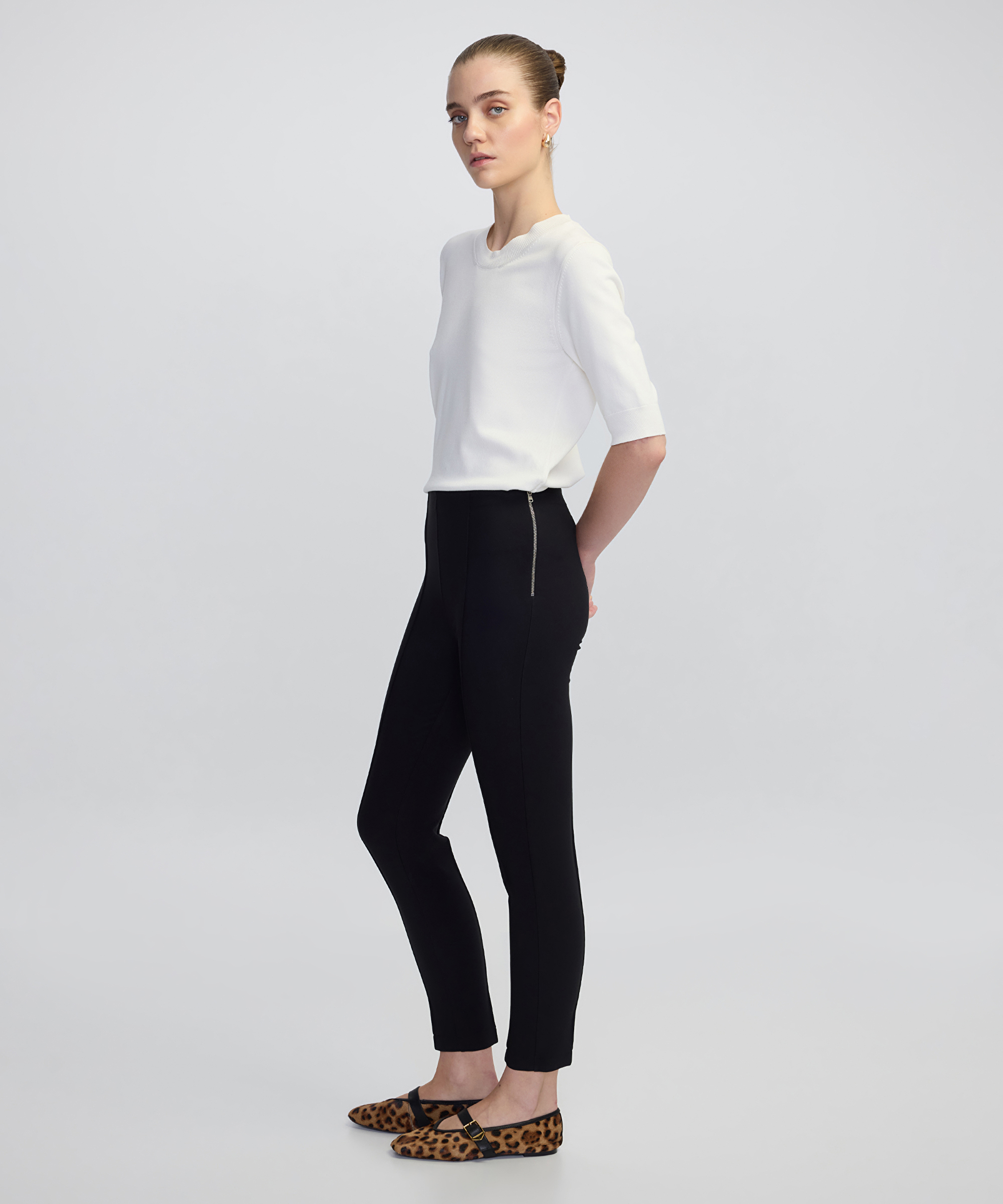 Metal fermuarlı skinny fit pantolon_1