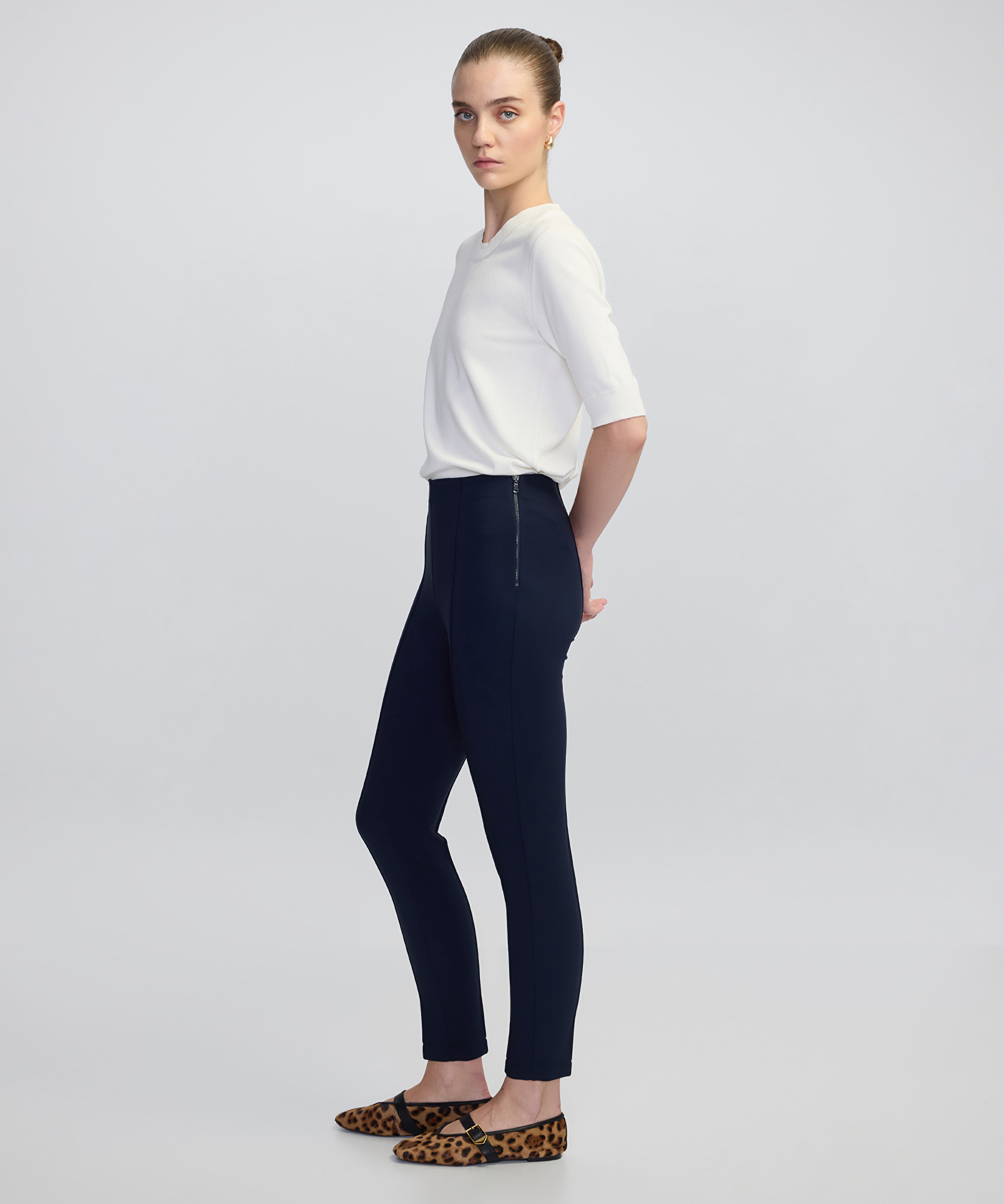 Metal fermuarlı skinny fit pantolon_1