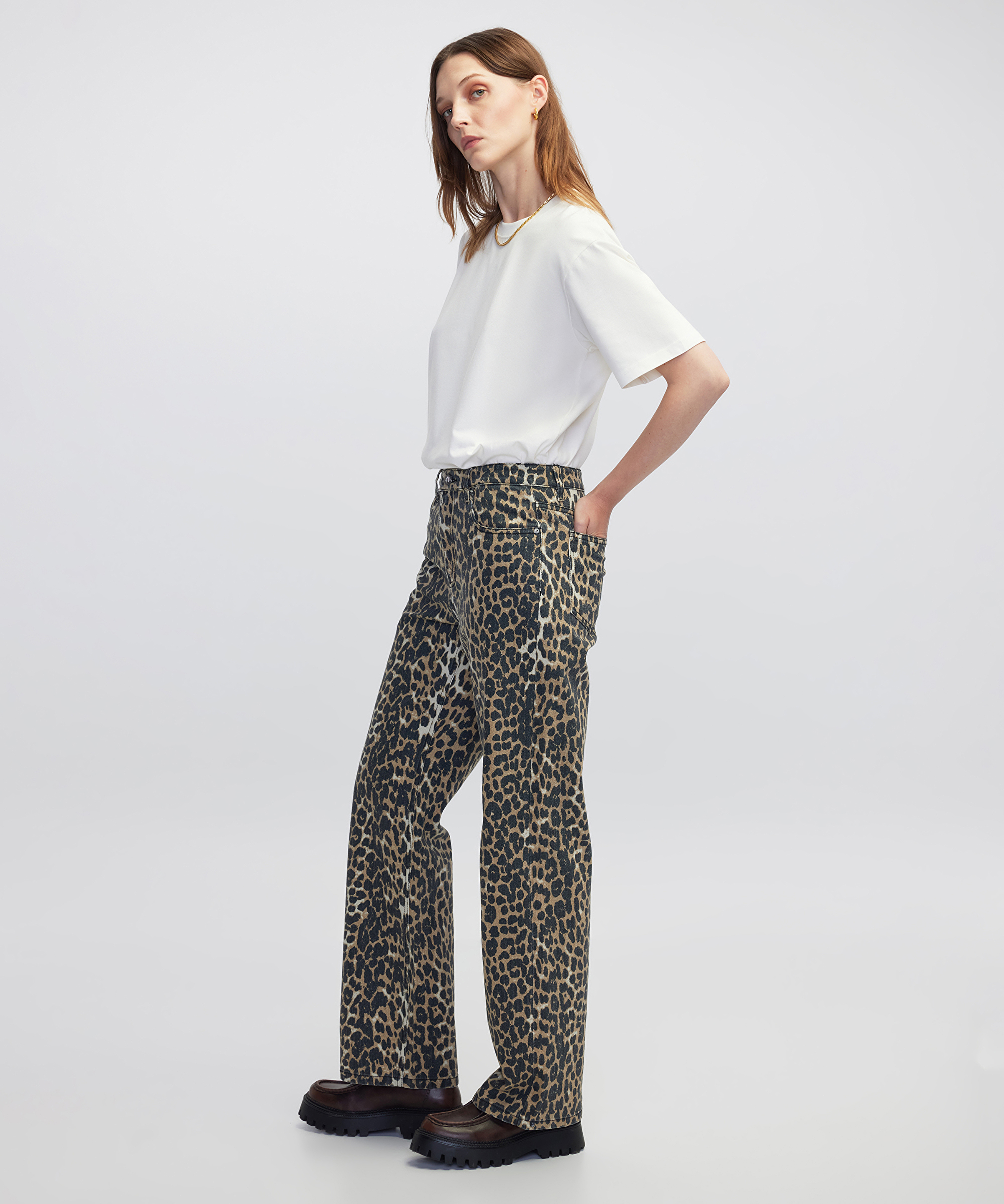 Leopar desen non denim pantolon_1