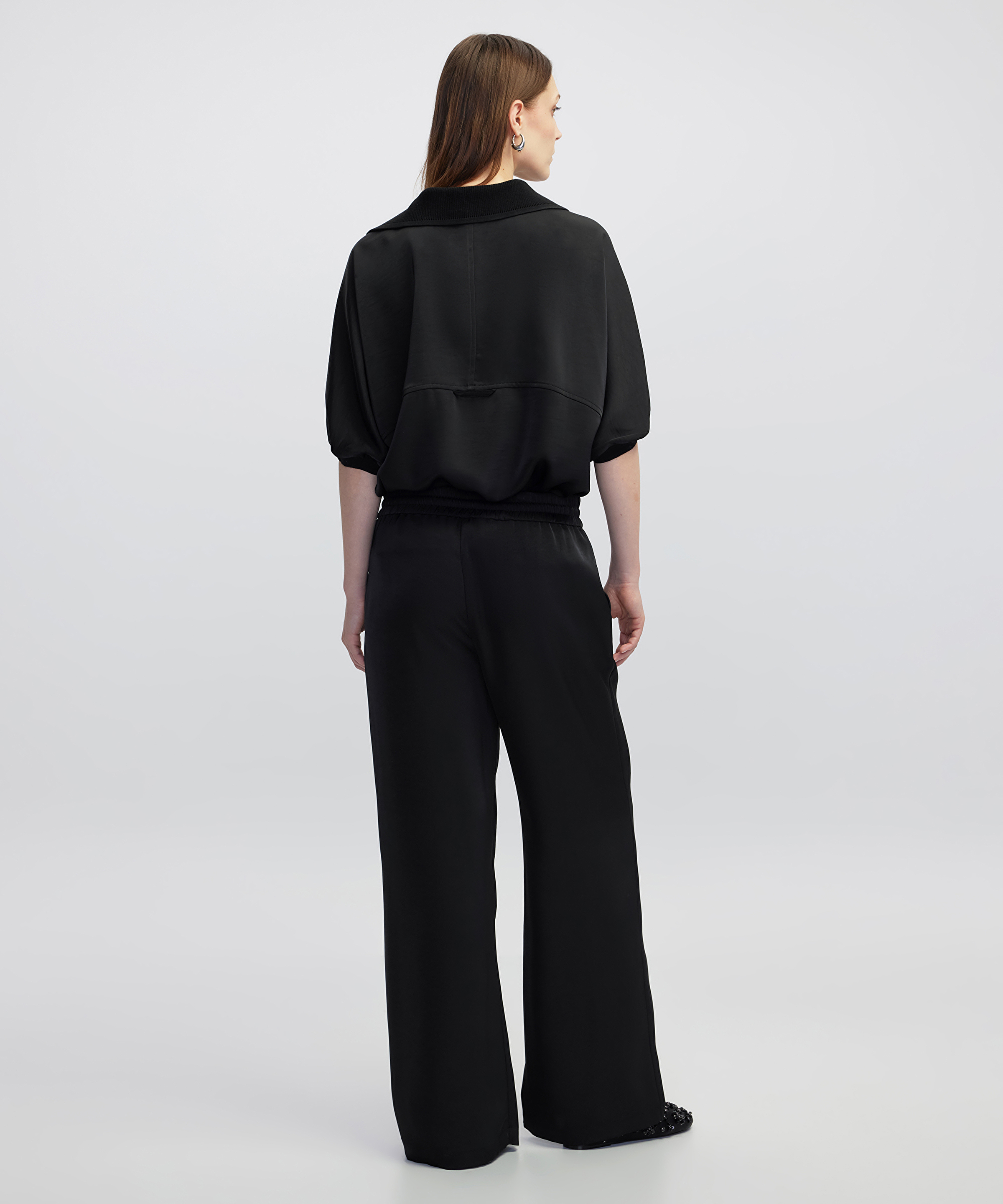 Wide leg fit elastik bel pantolon_2