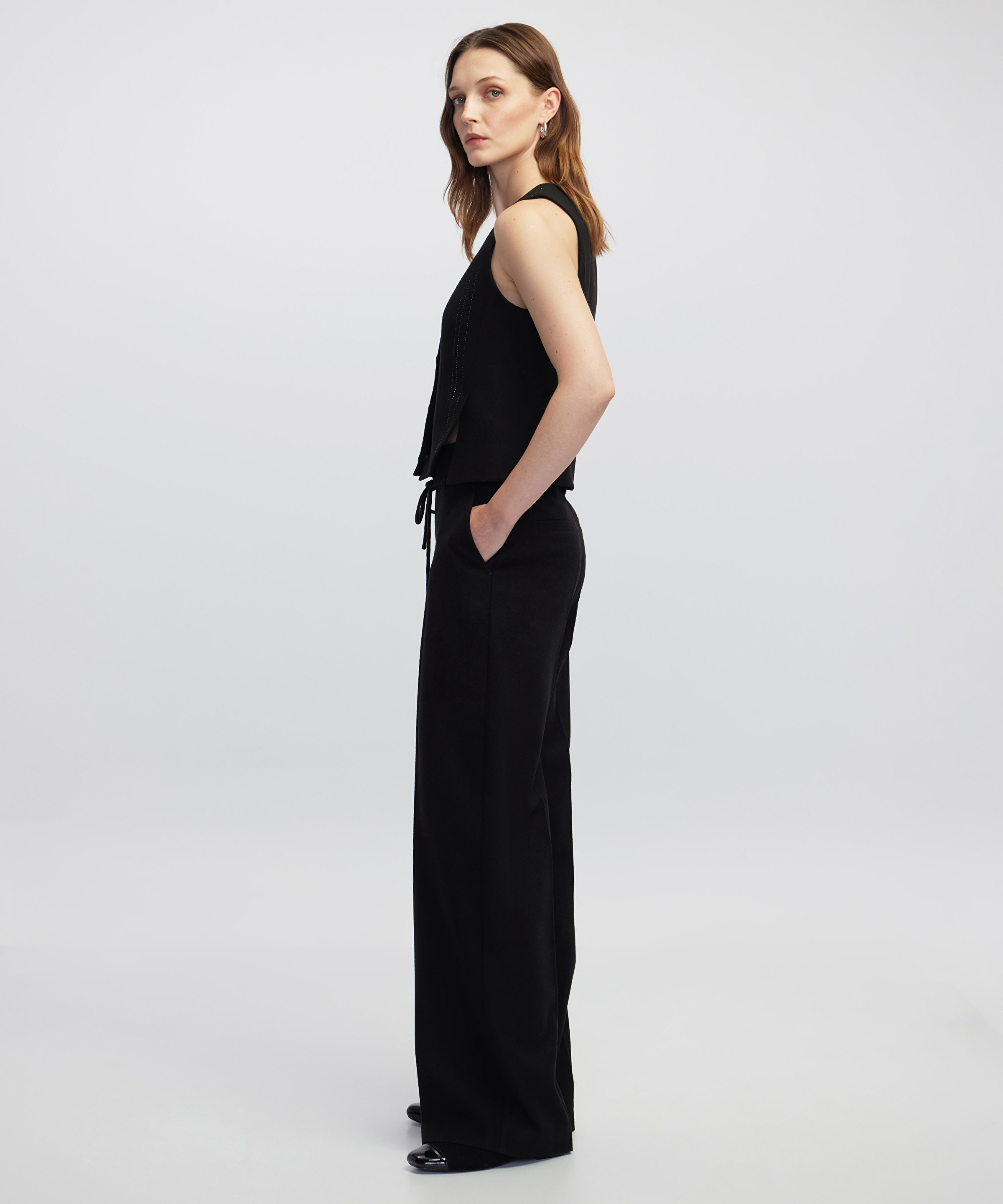 İnce kordonlu wide leg fit pantolon_1