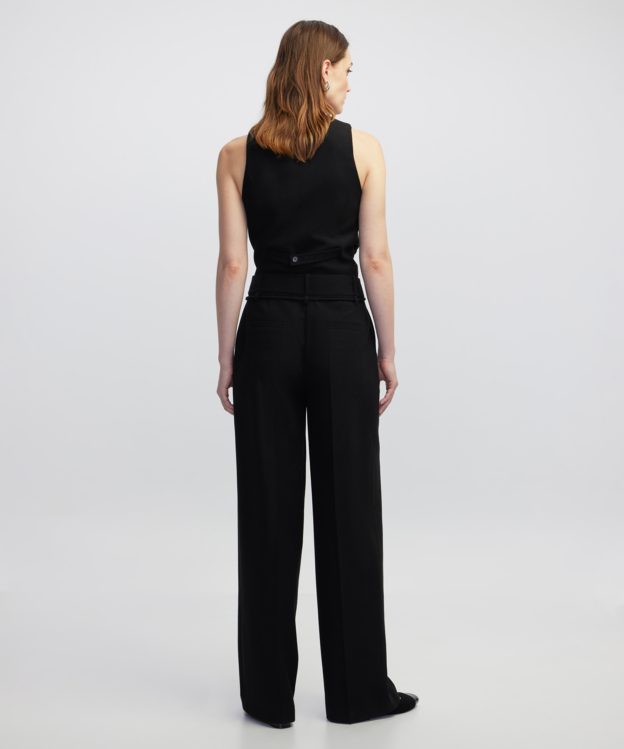 İnce kordonlu wide leg fit pantolon_2
