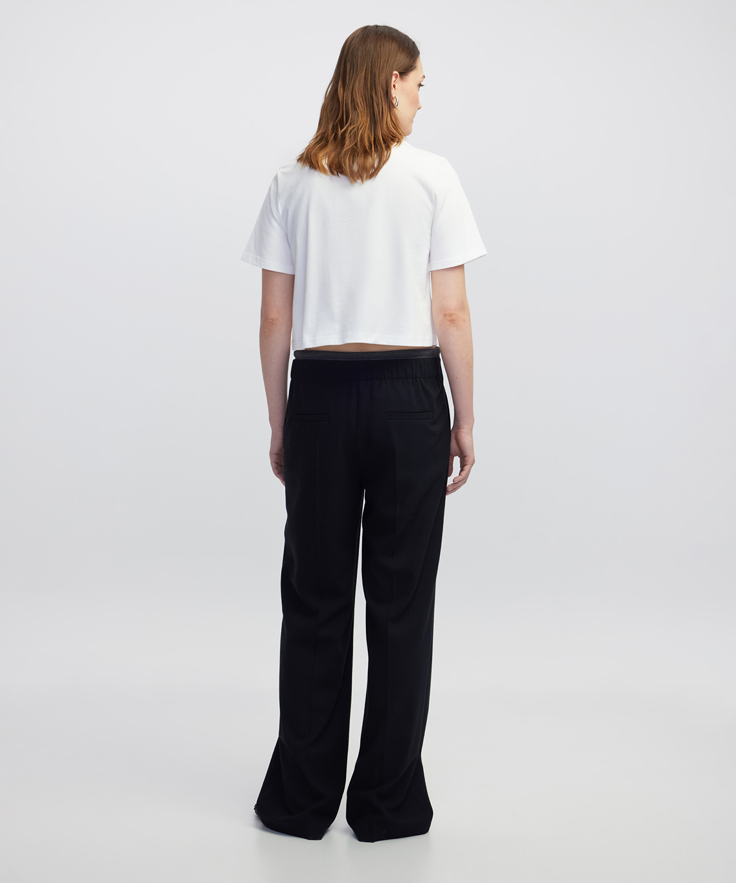 Colorblock kontrast bel pantolon_2
