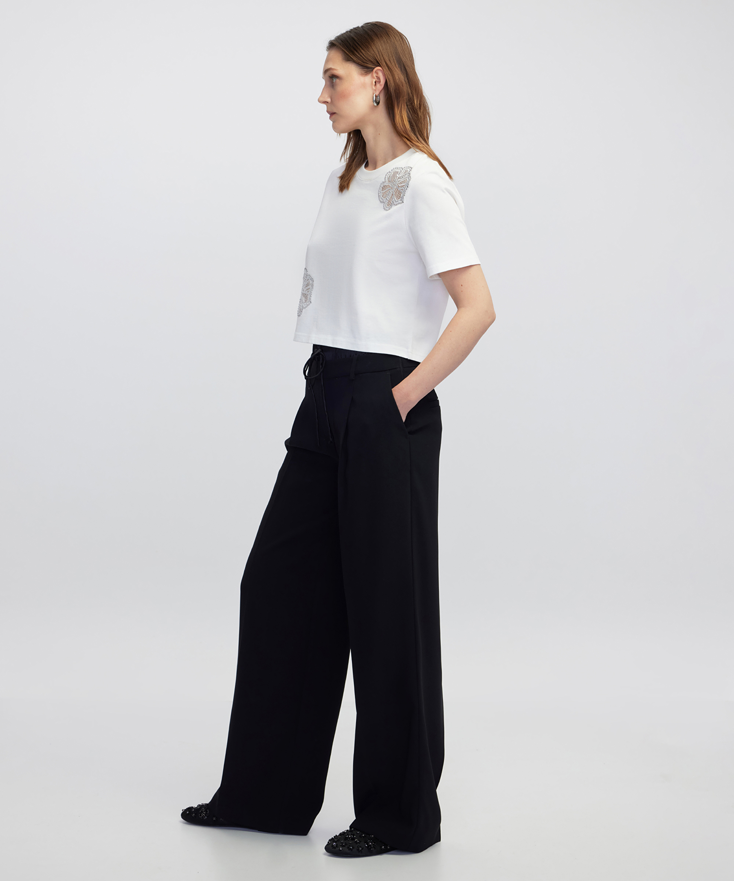 Saten mix wide leg fit pantolon_1