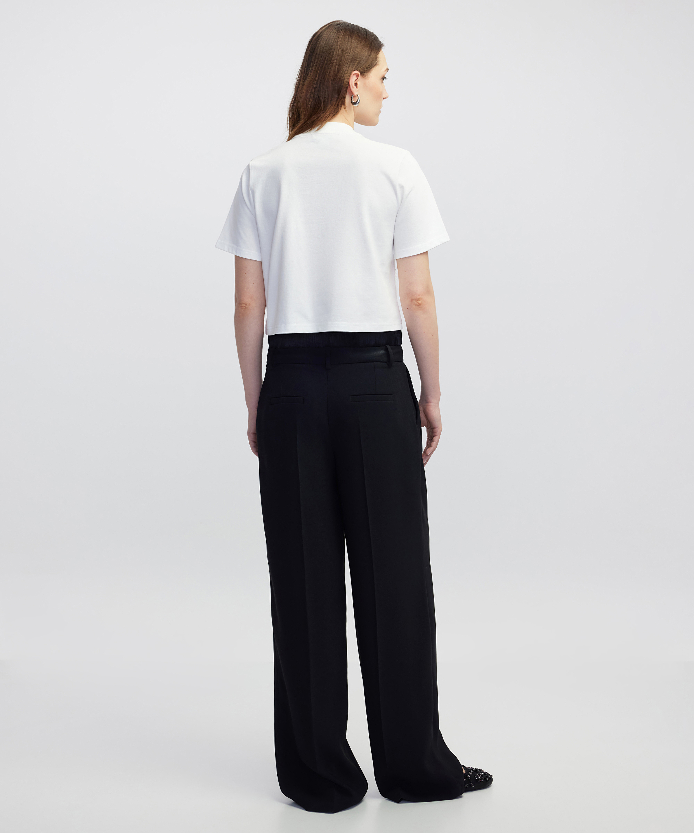 Saten mix wide leg fit pantolon_2