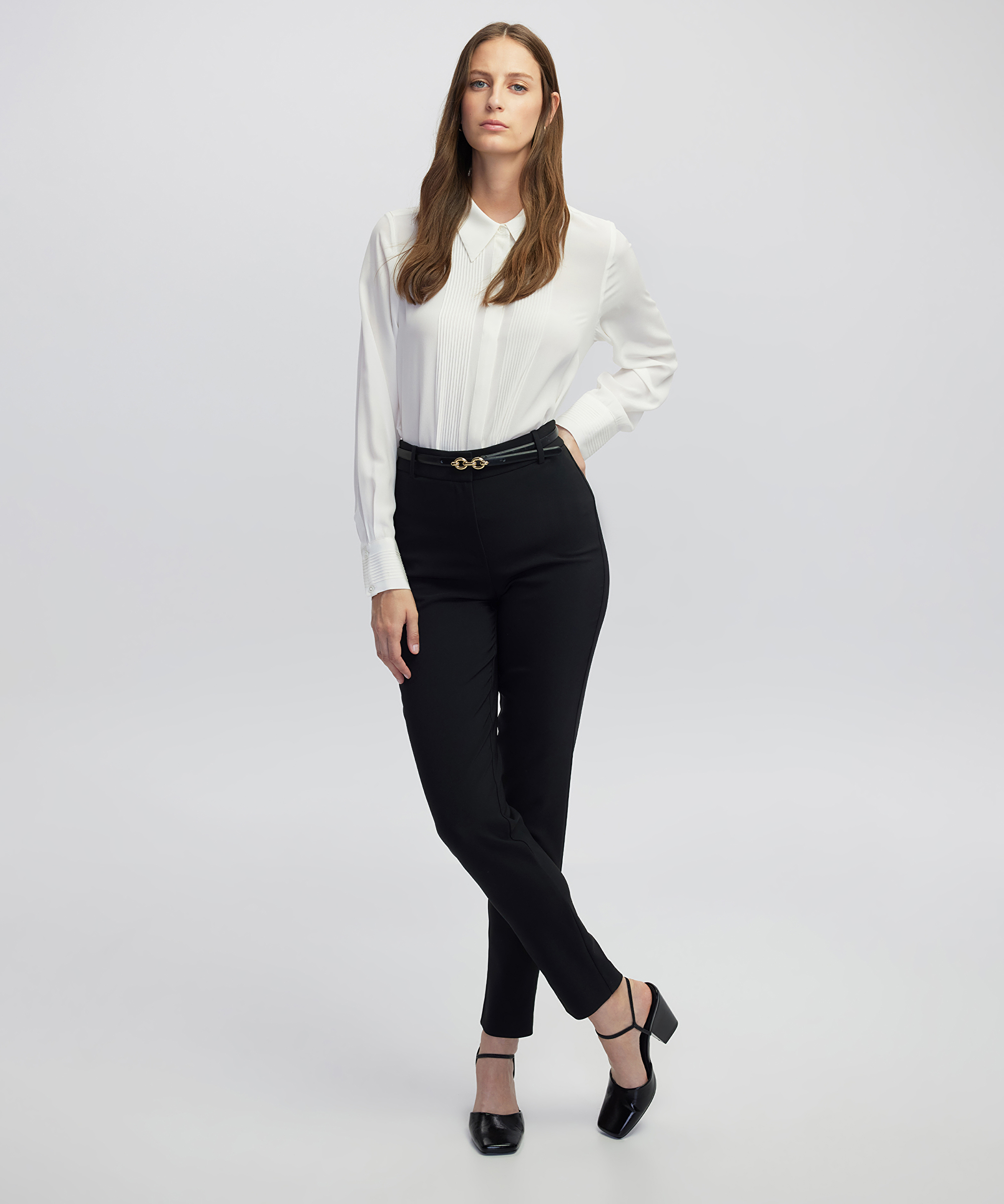 Elastik bel skinny fit pantolon