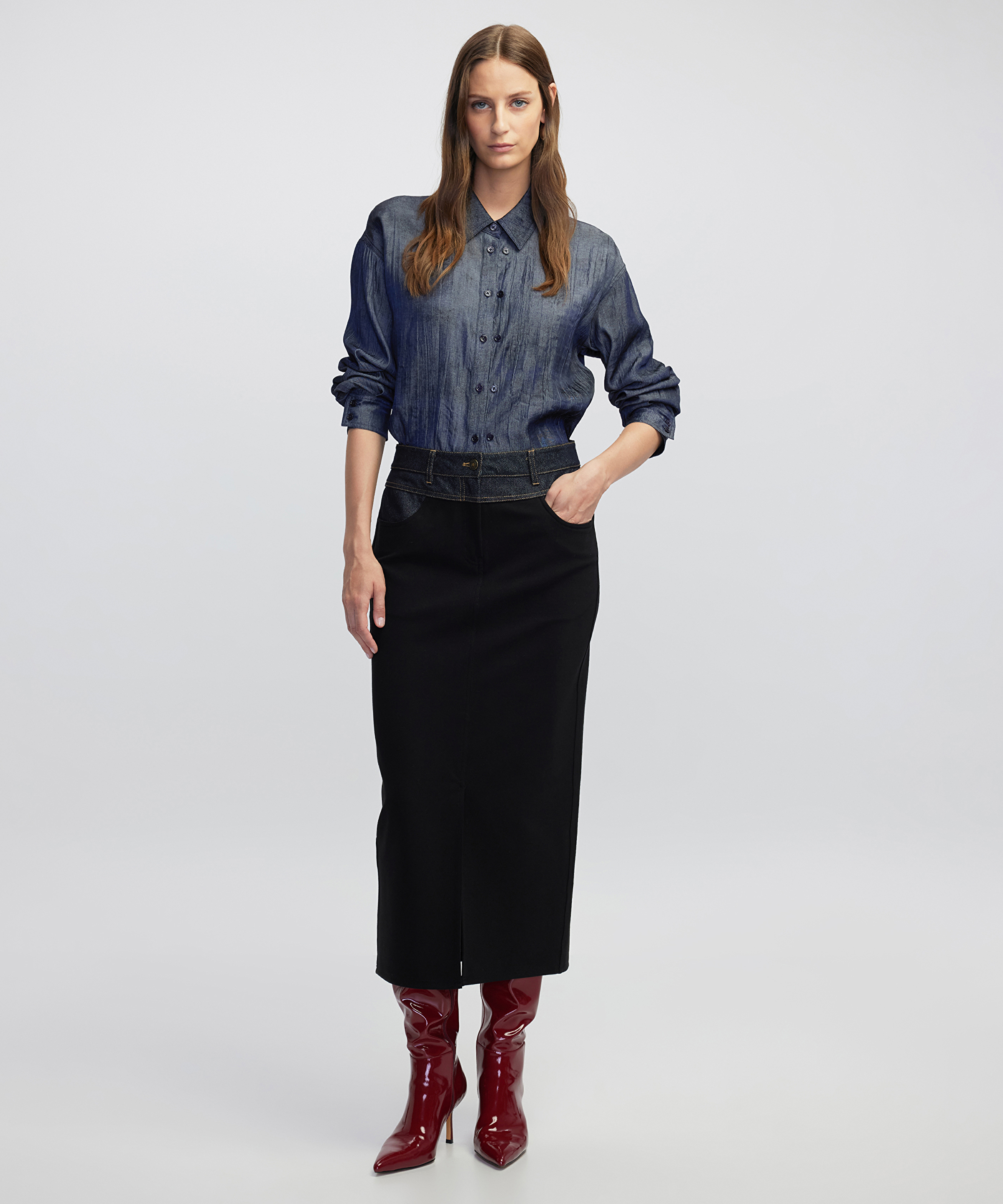 Denim mix kalem etek_1