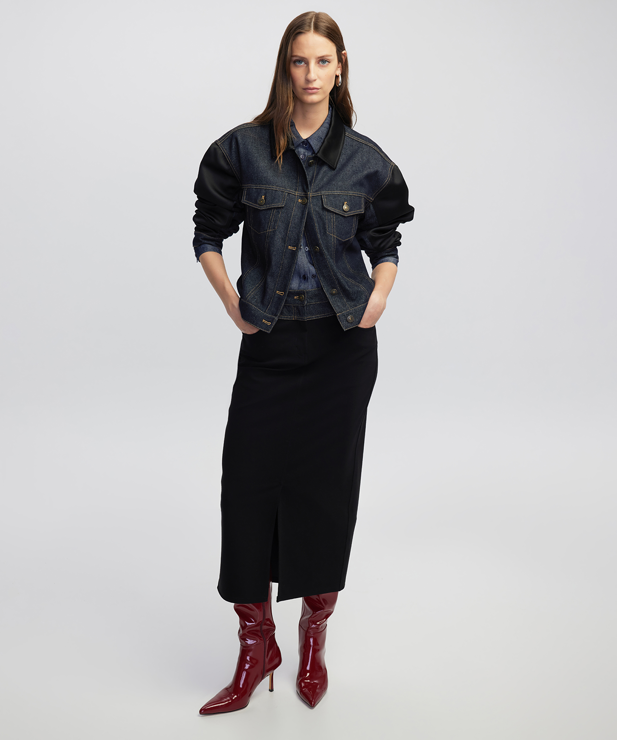 Saten mix denim ceket_2