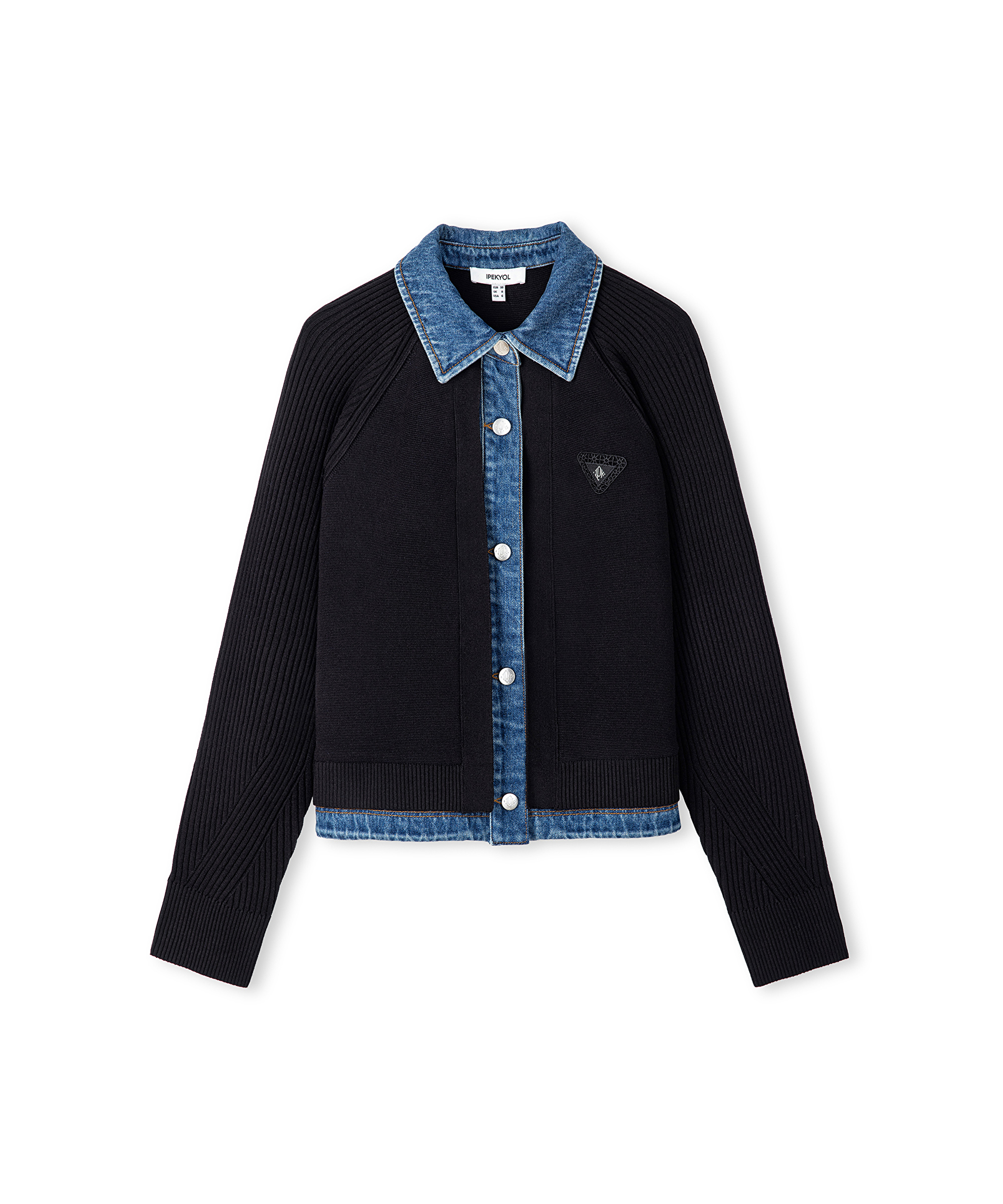 Denim ve triko mix ceket_4