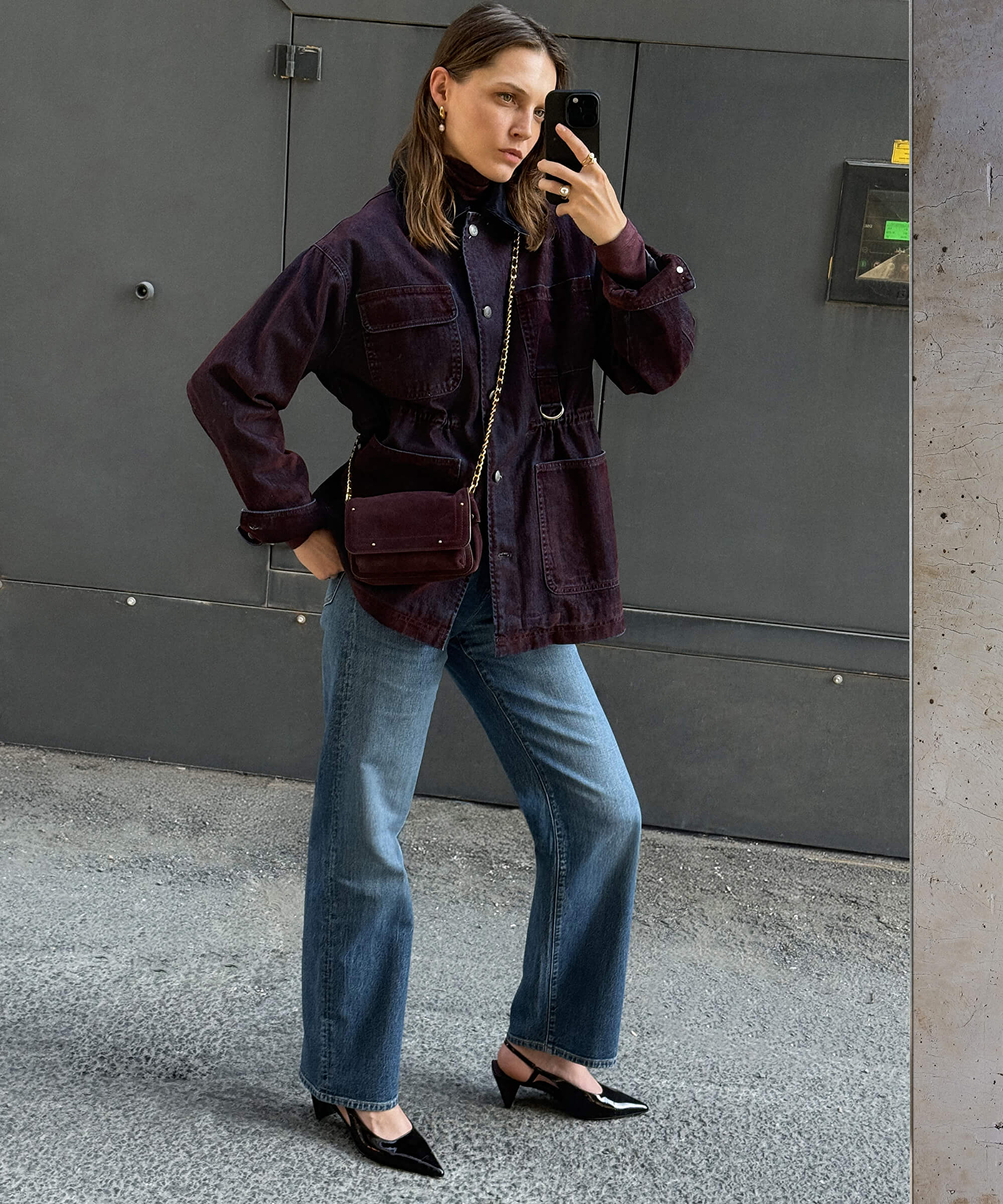 Wide leg fit jean pantolon