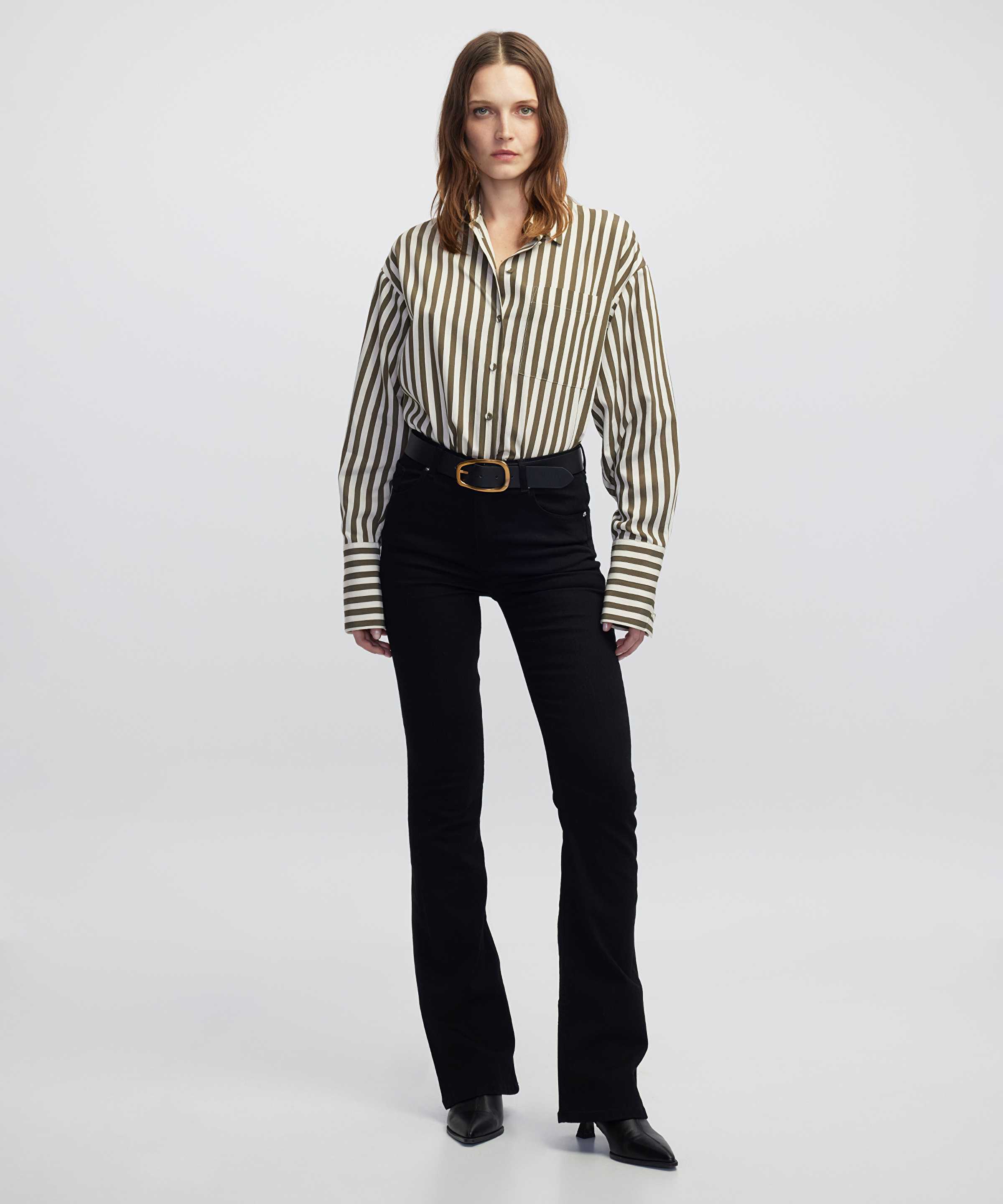 Flare fit jean pantolon 
