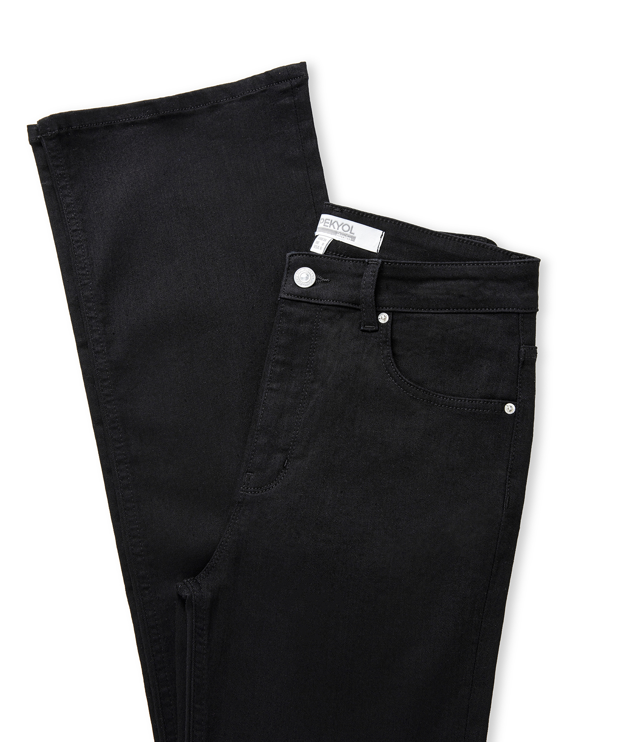 Flare fit jean pantolon _4