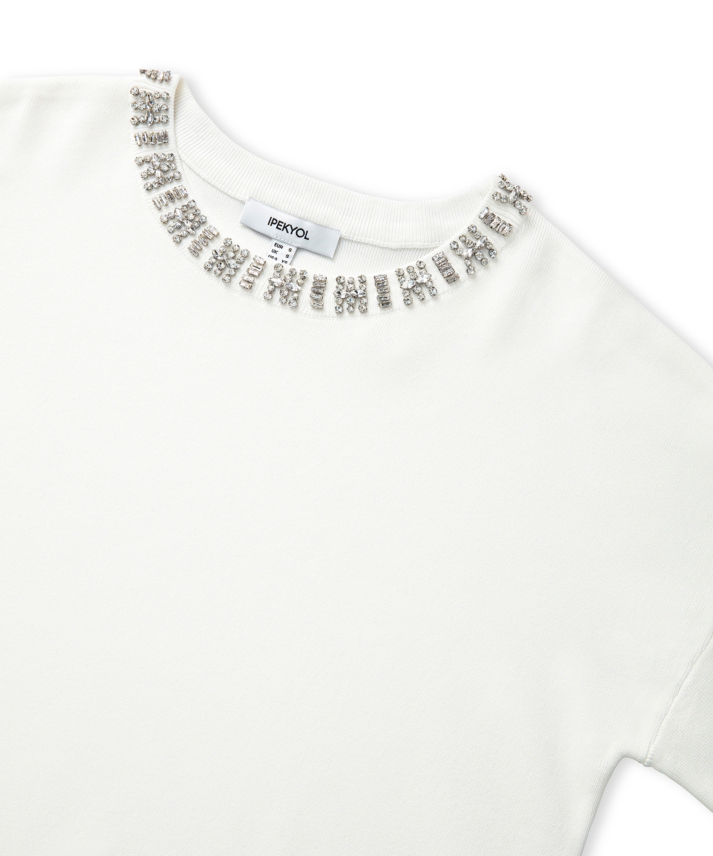 Strass taş aksesuarlı oversize triko_6