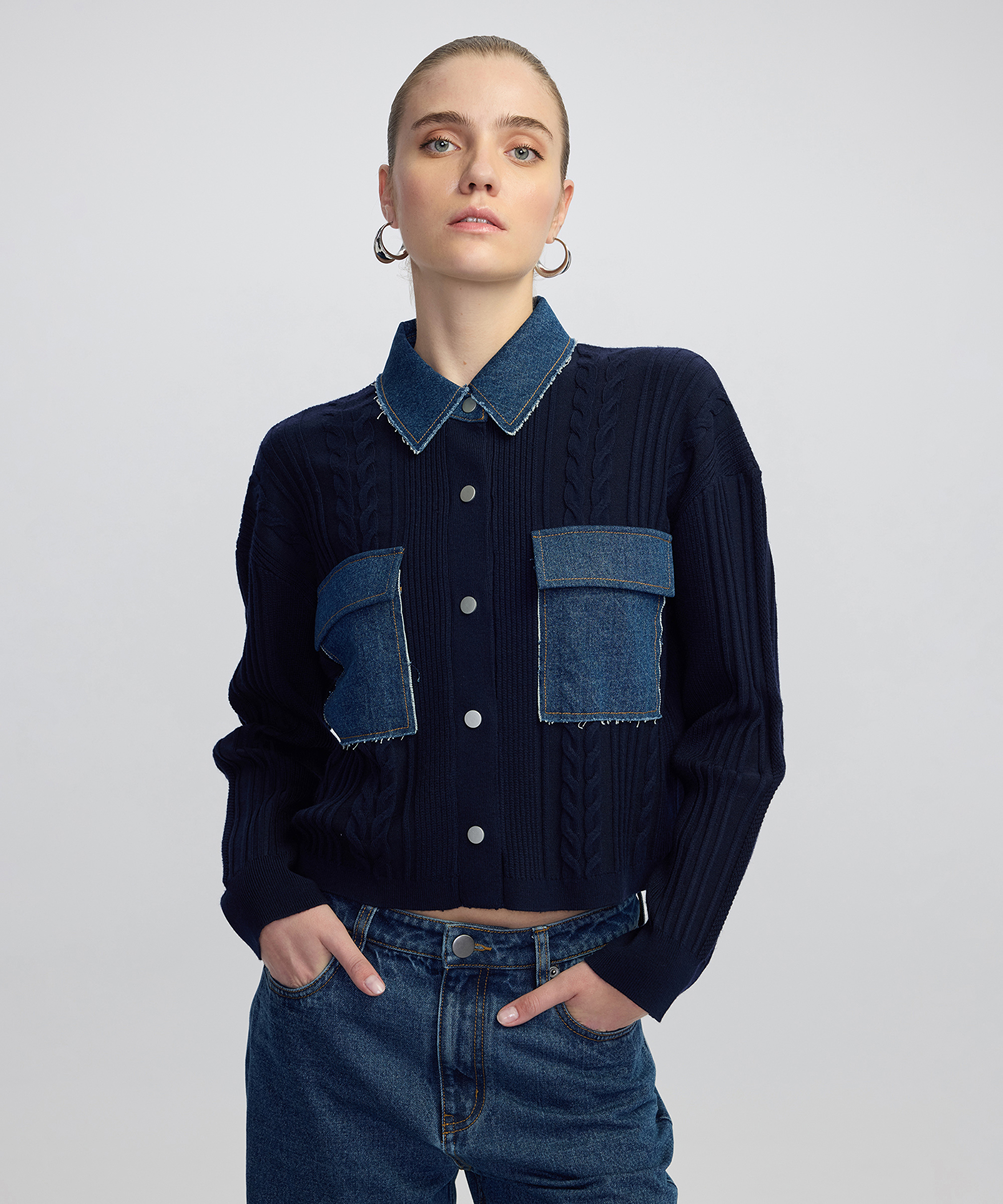 Denim mix triko 