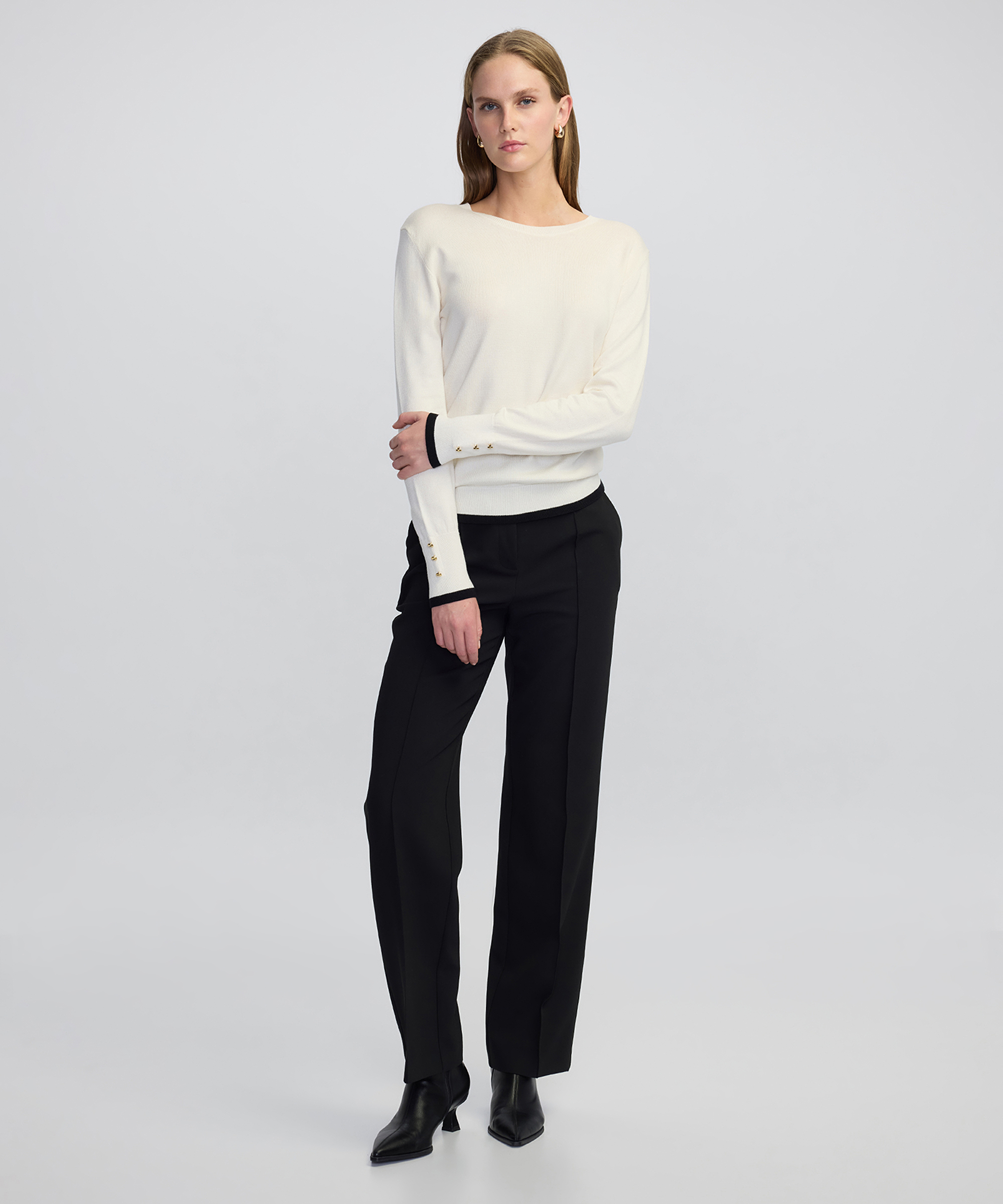 Düğme aksesuarlı colorblock triko_2
