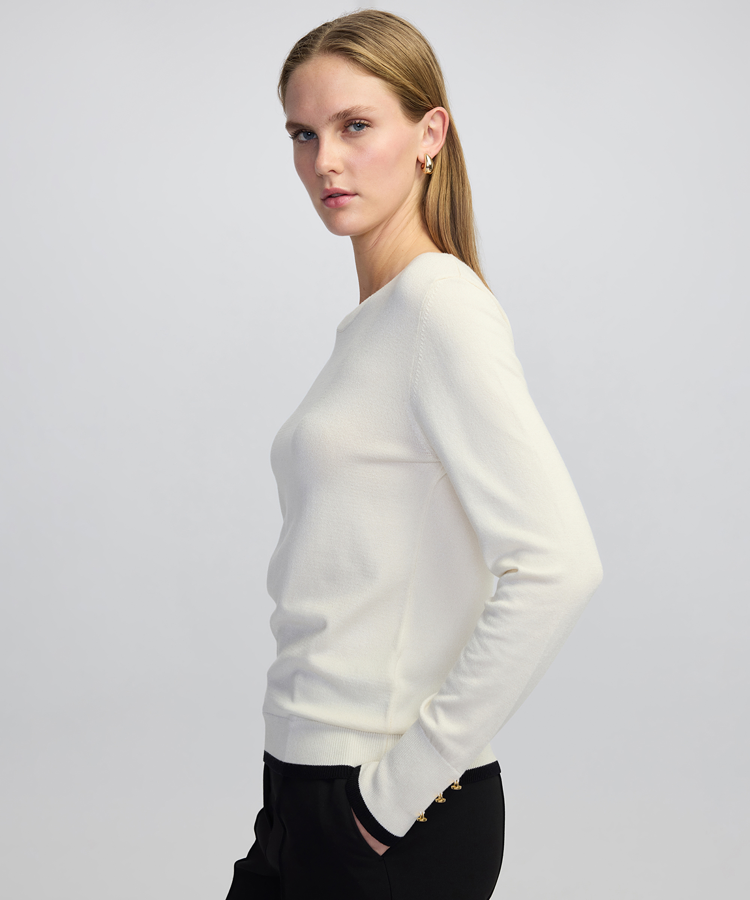 Düğme aksesuarlı colorblock triko_3