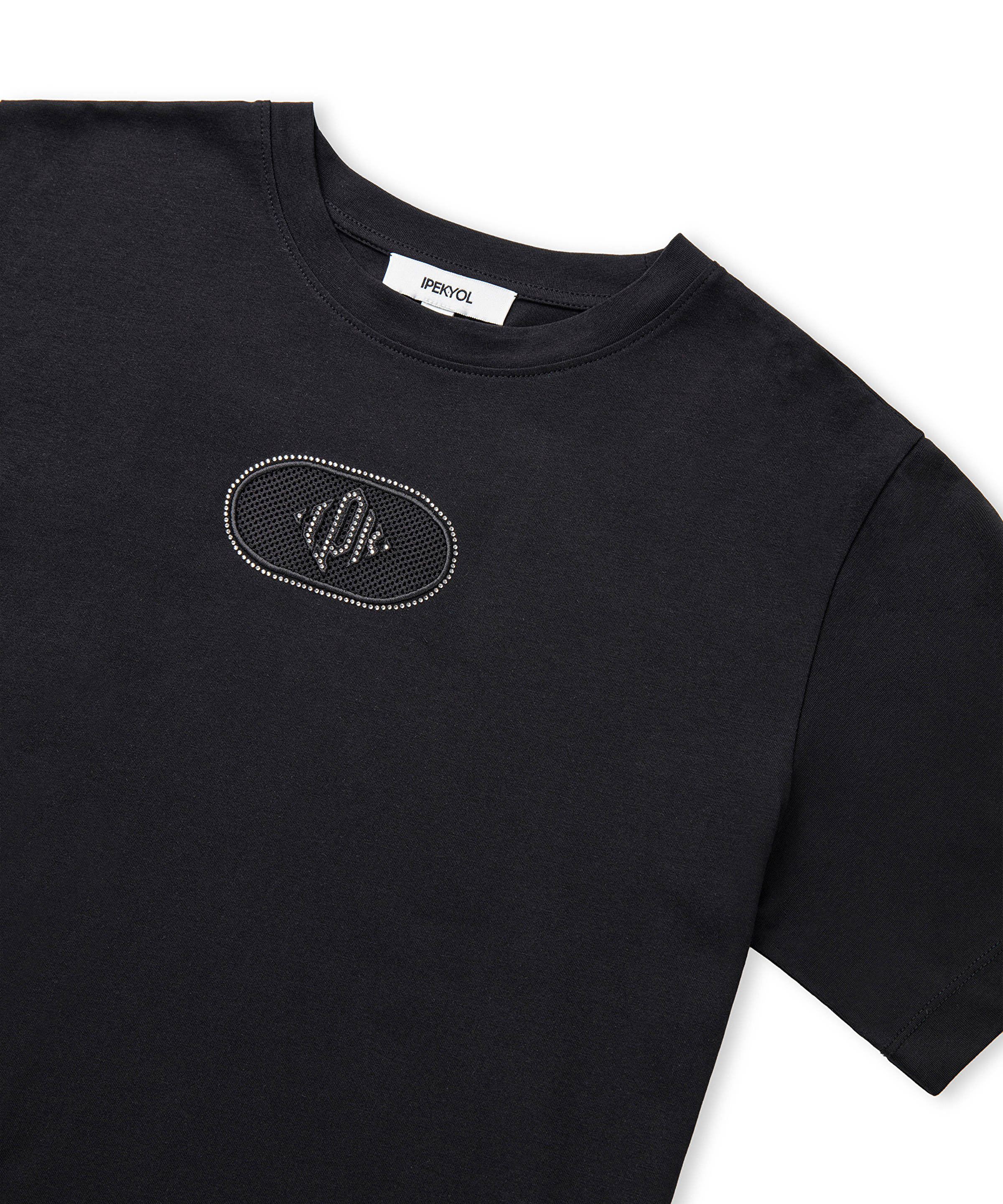 Monogram nakışlı tişört _6