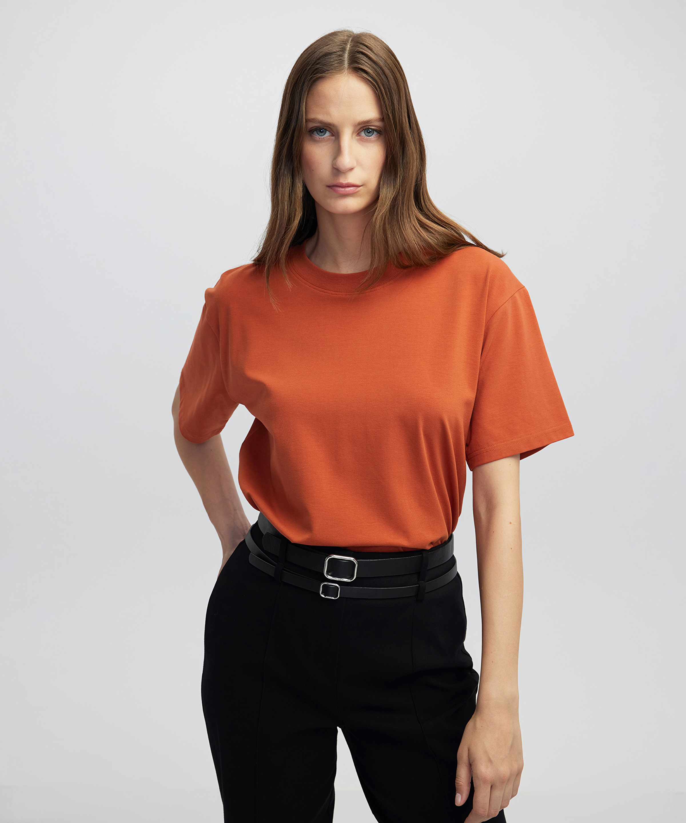 Bisiklet yaka basic tişört