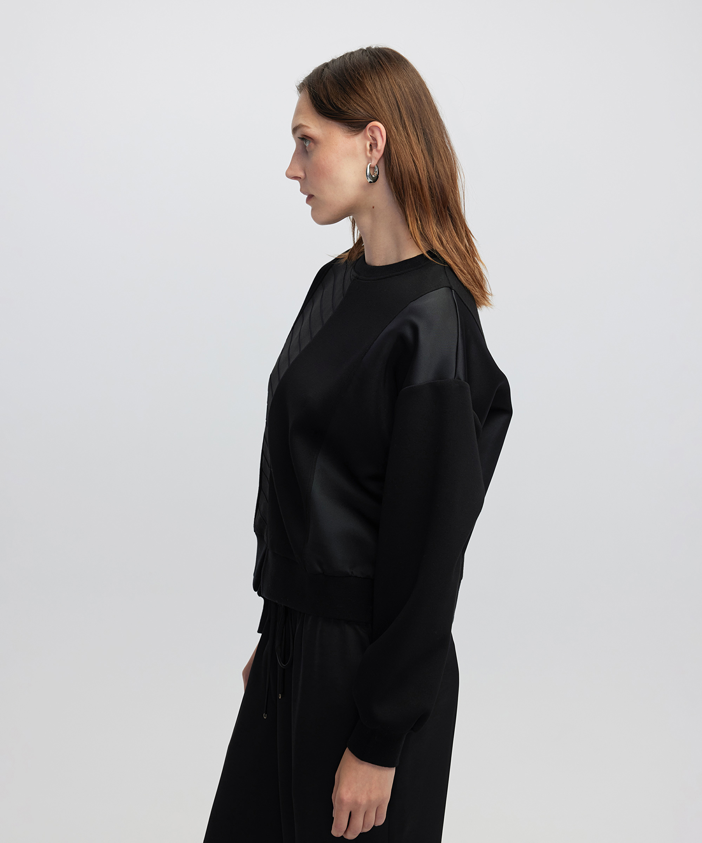 Kontrast dokulu sweatshirt_2