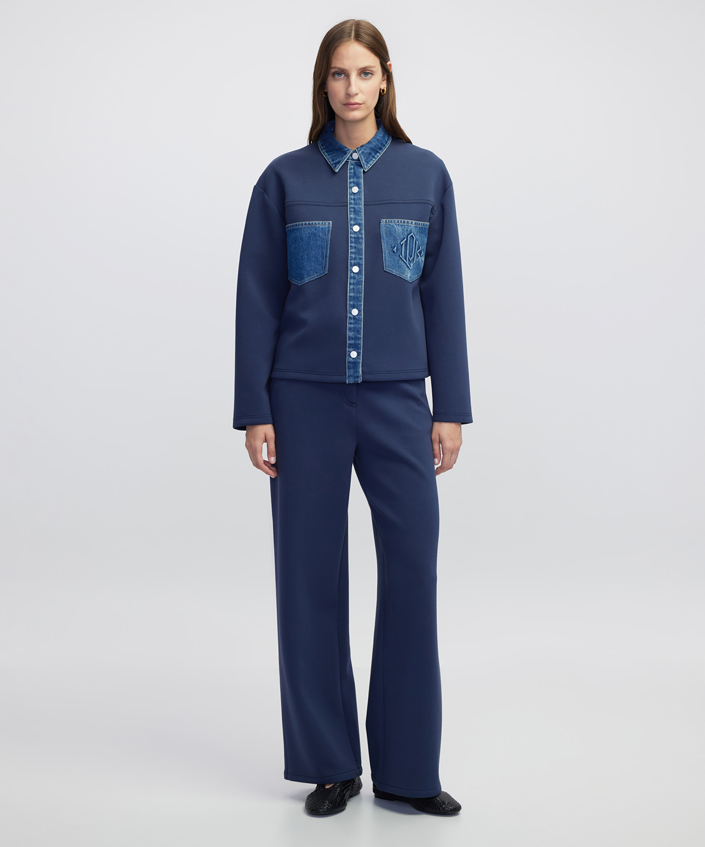 Denim mix sweatshirt_1