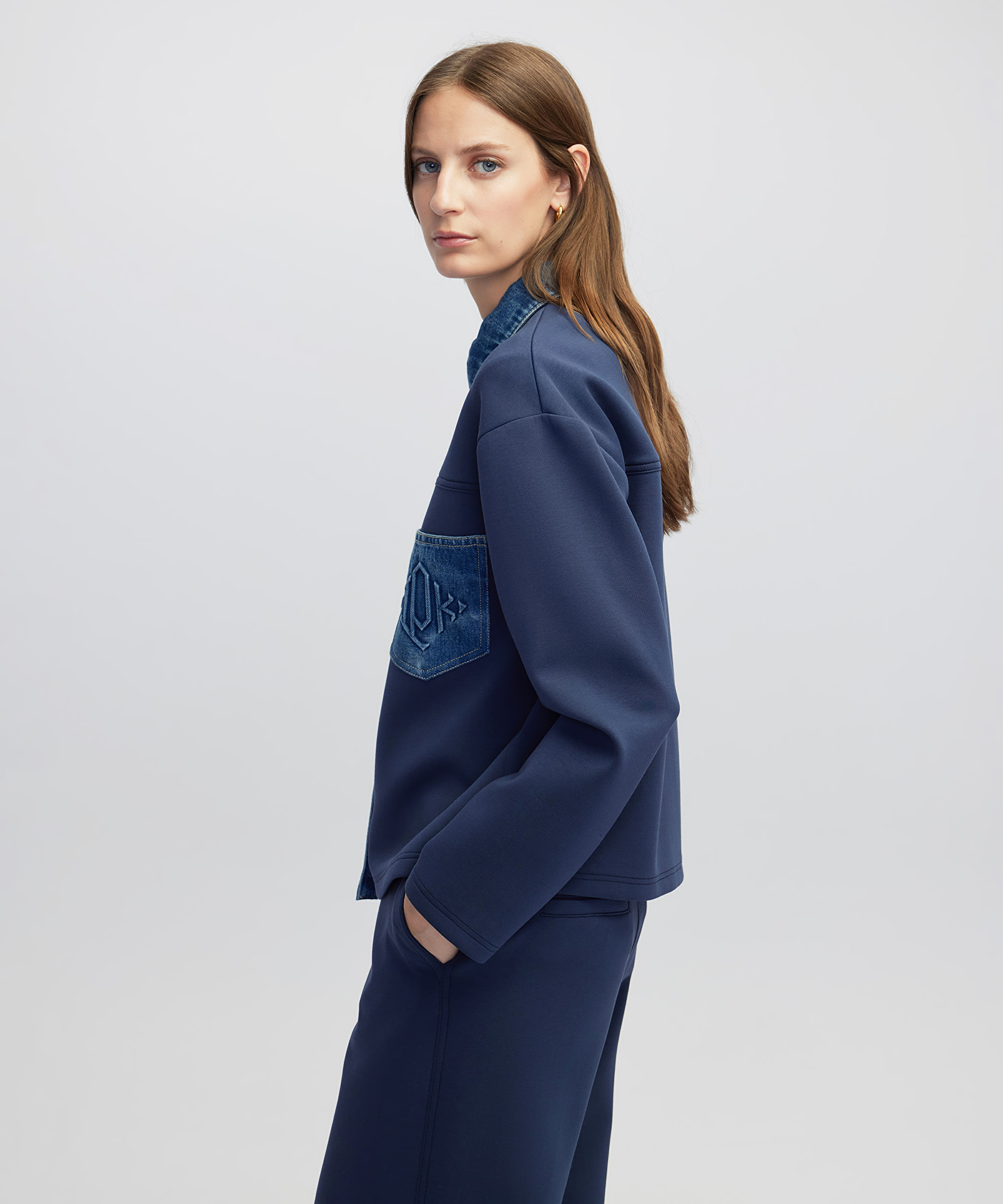 Denim mix sweatshirt_2