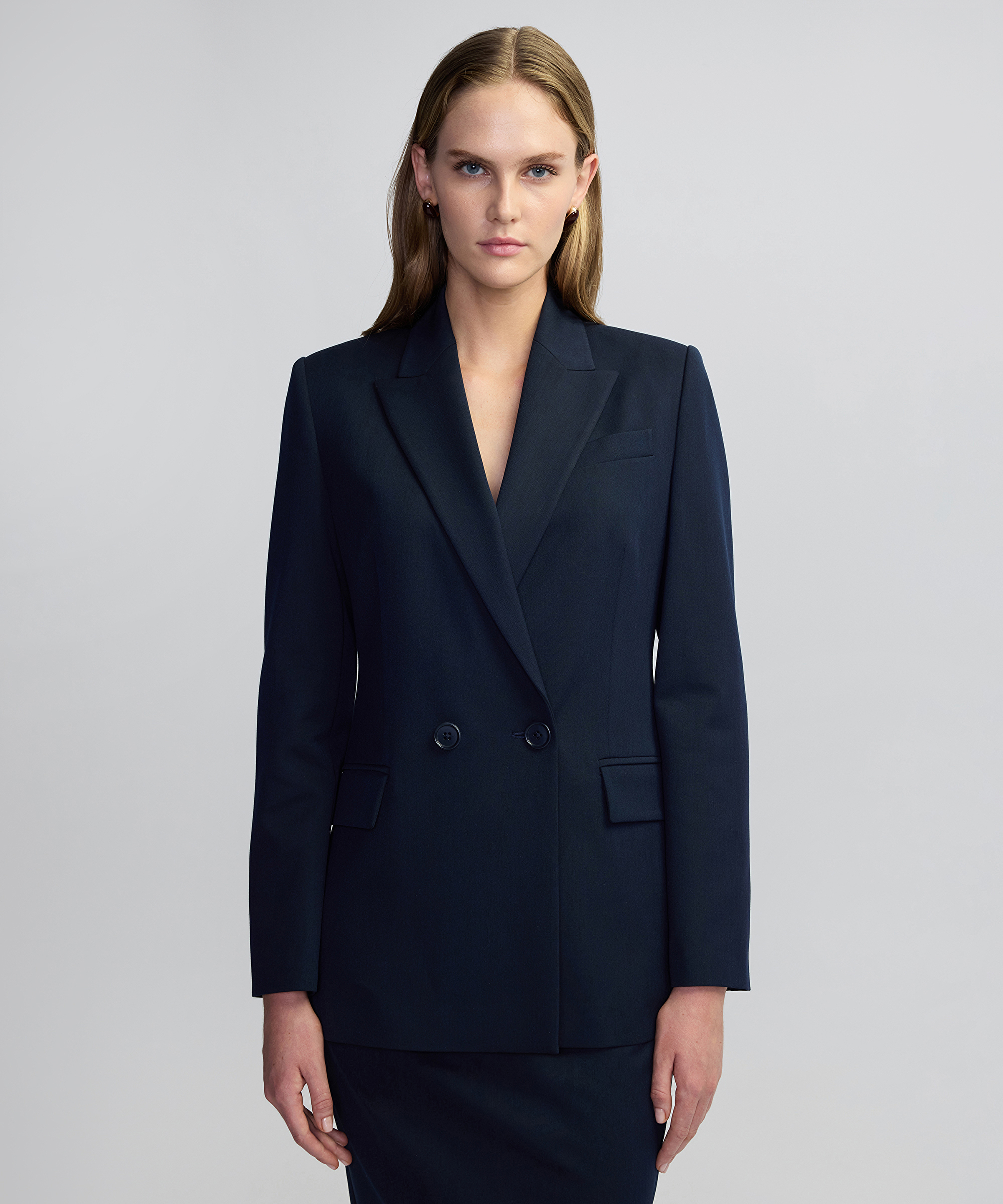 Vatkalı kruvaze blazer
