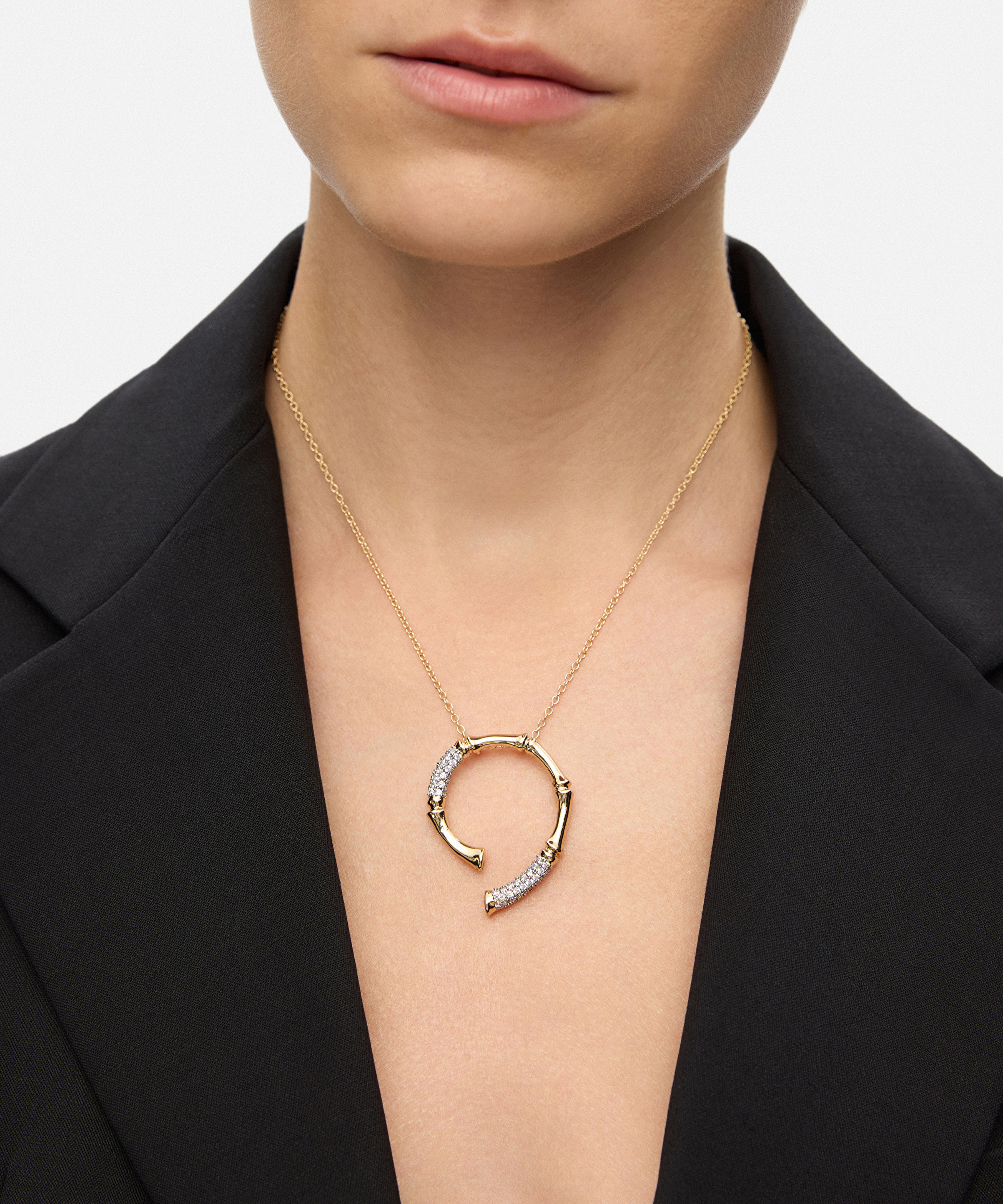 Kristal taşlı metal kolye_1