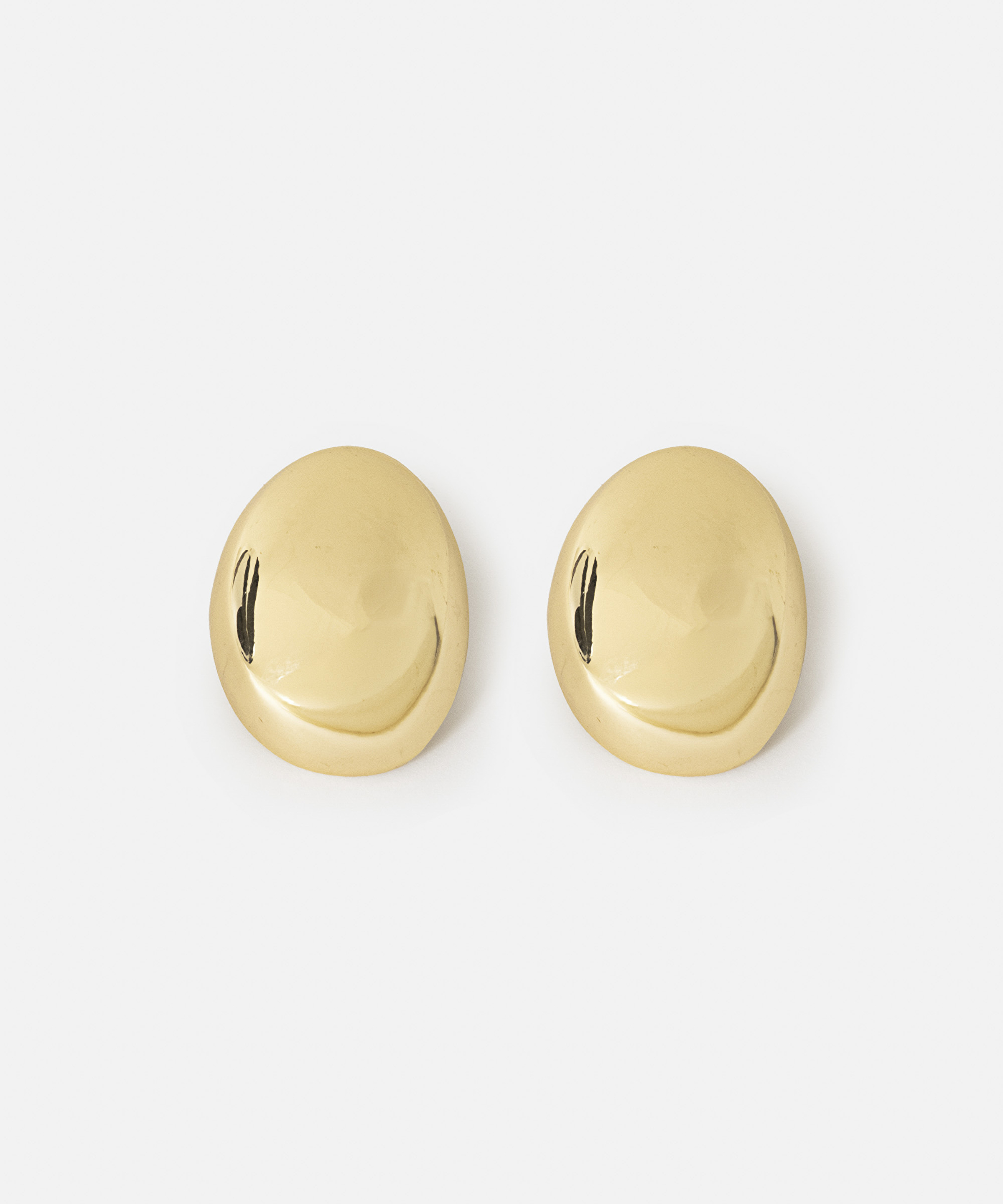 Oval metal küpe