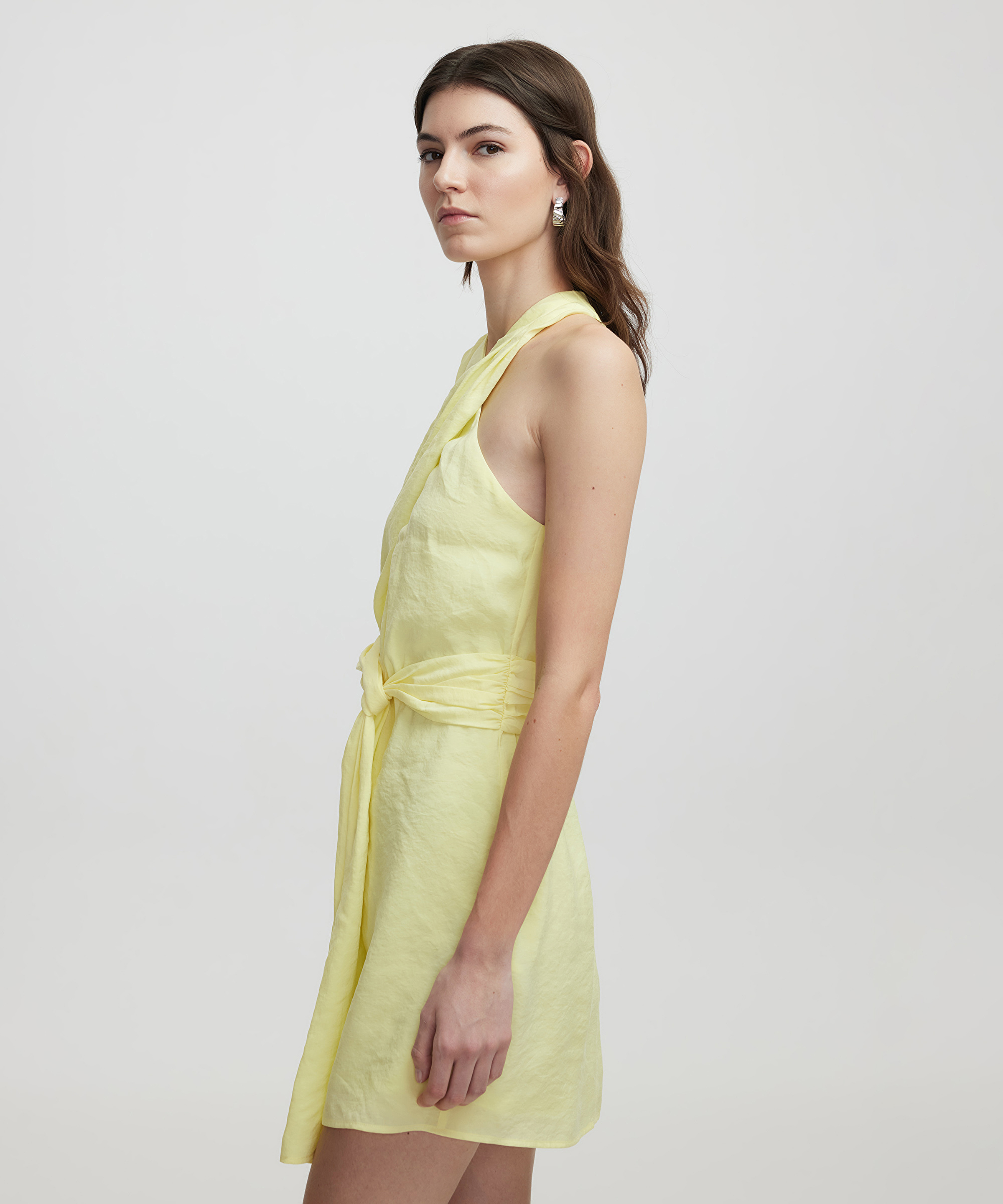Halter yaka mini elbise_2