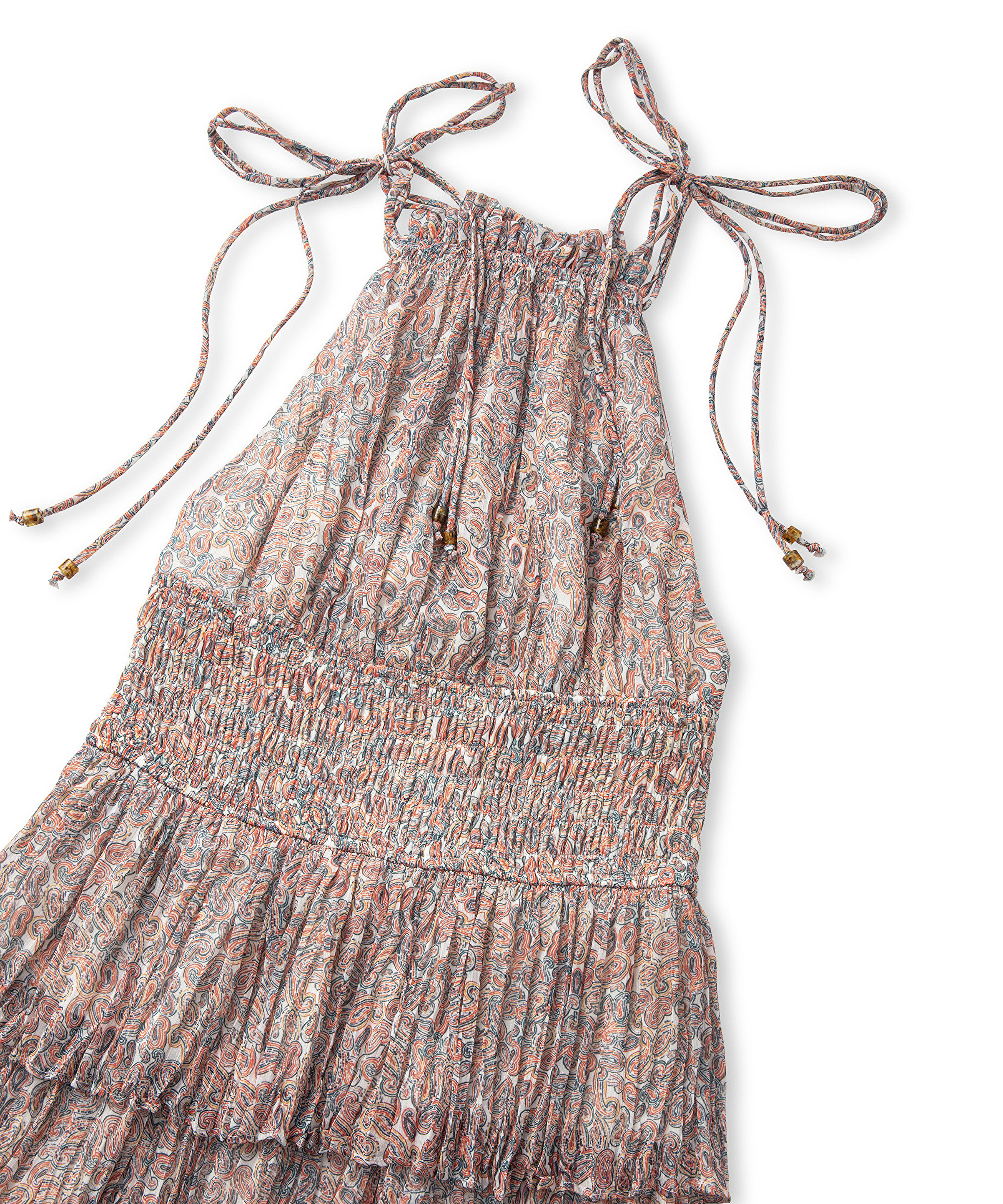Desenli halter yaka elbise_6