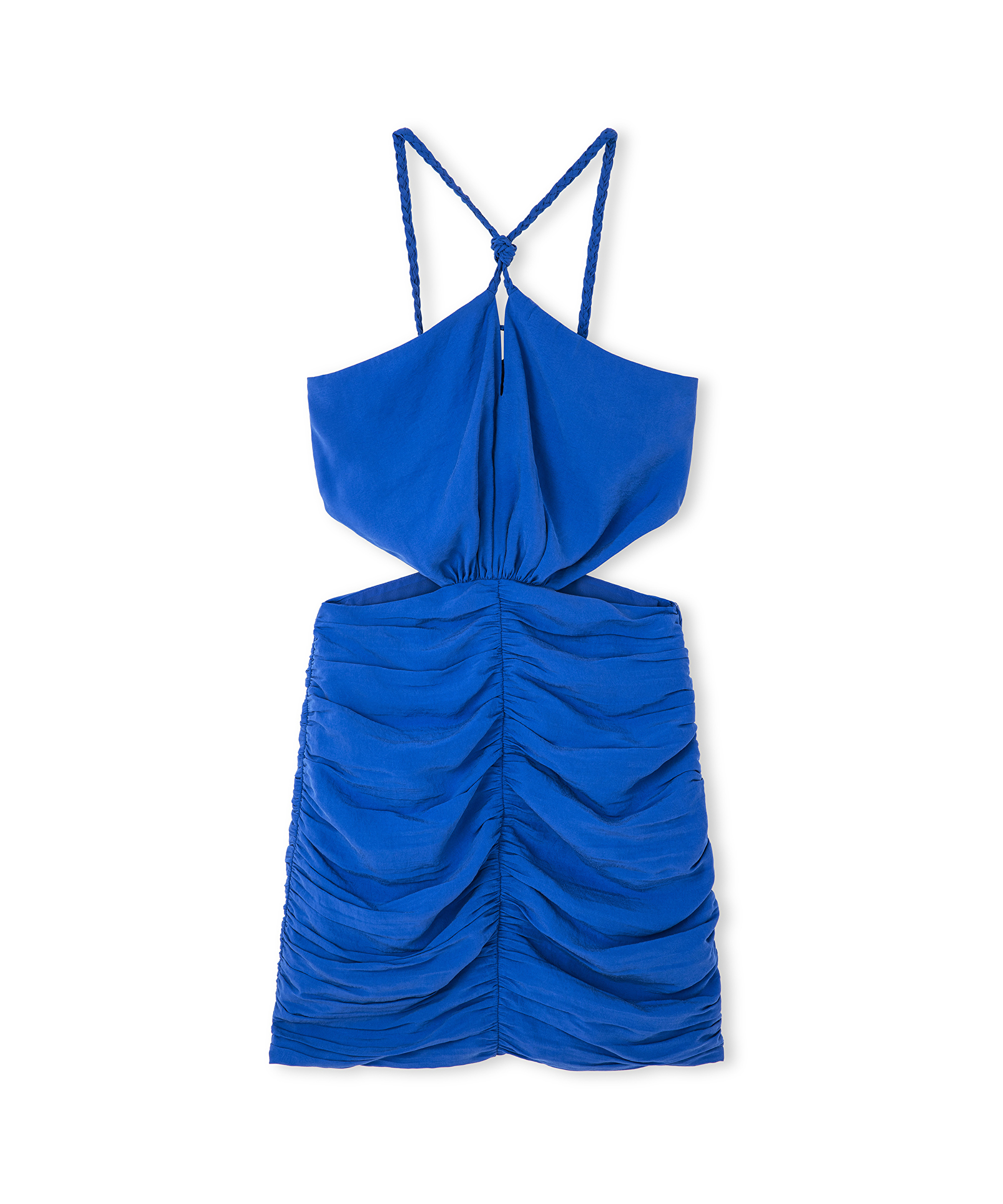Halter yaka cutout elbise_4