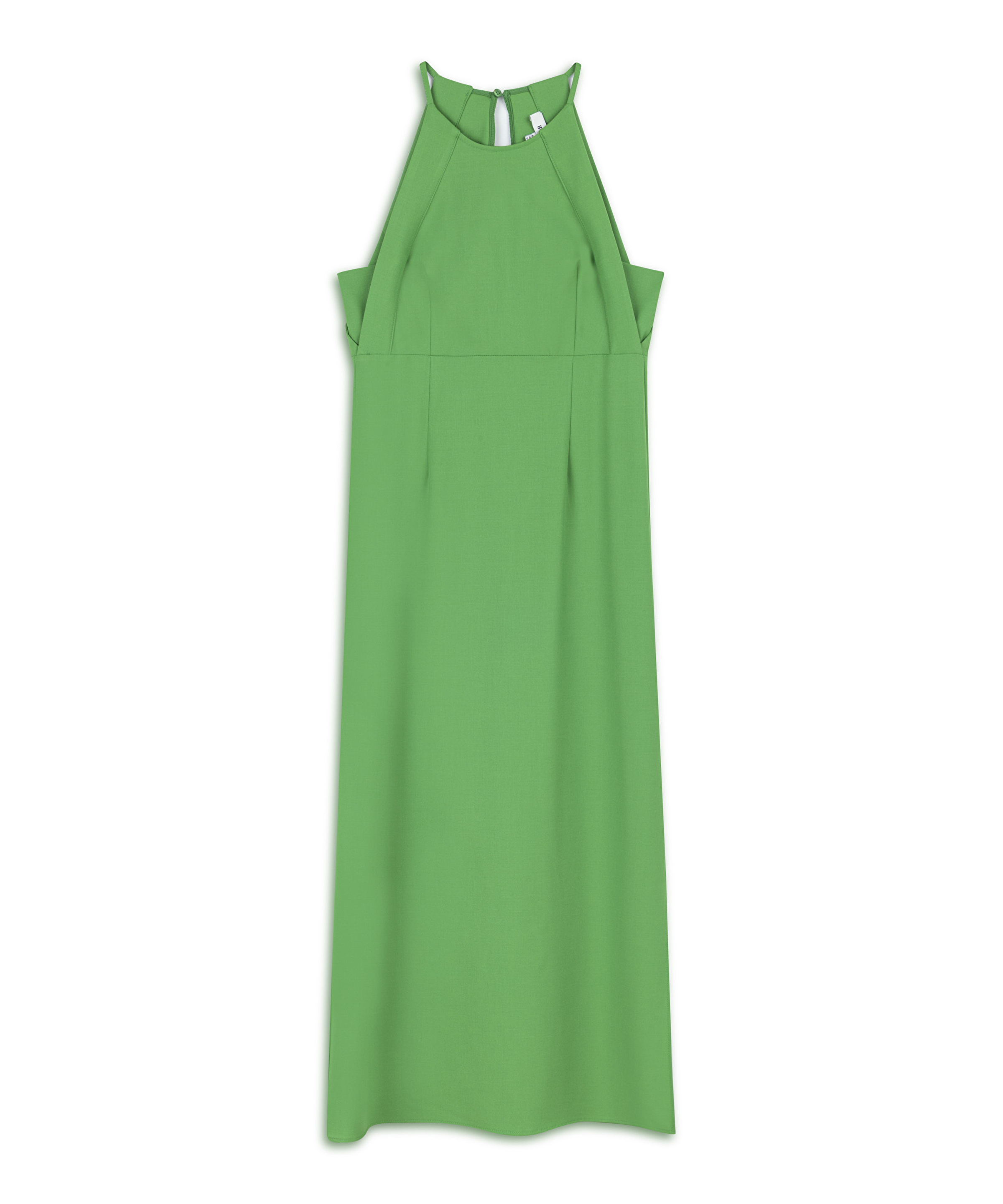 Halter yaka midi elbise_4