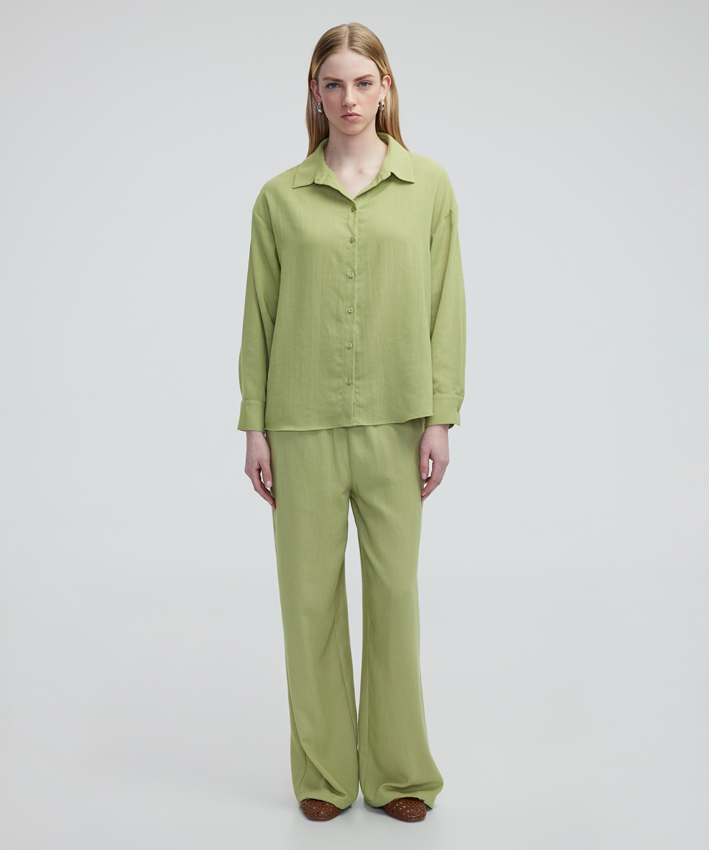 Wide leg fit cepli pantolon