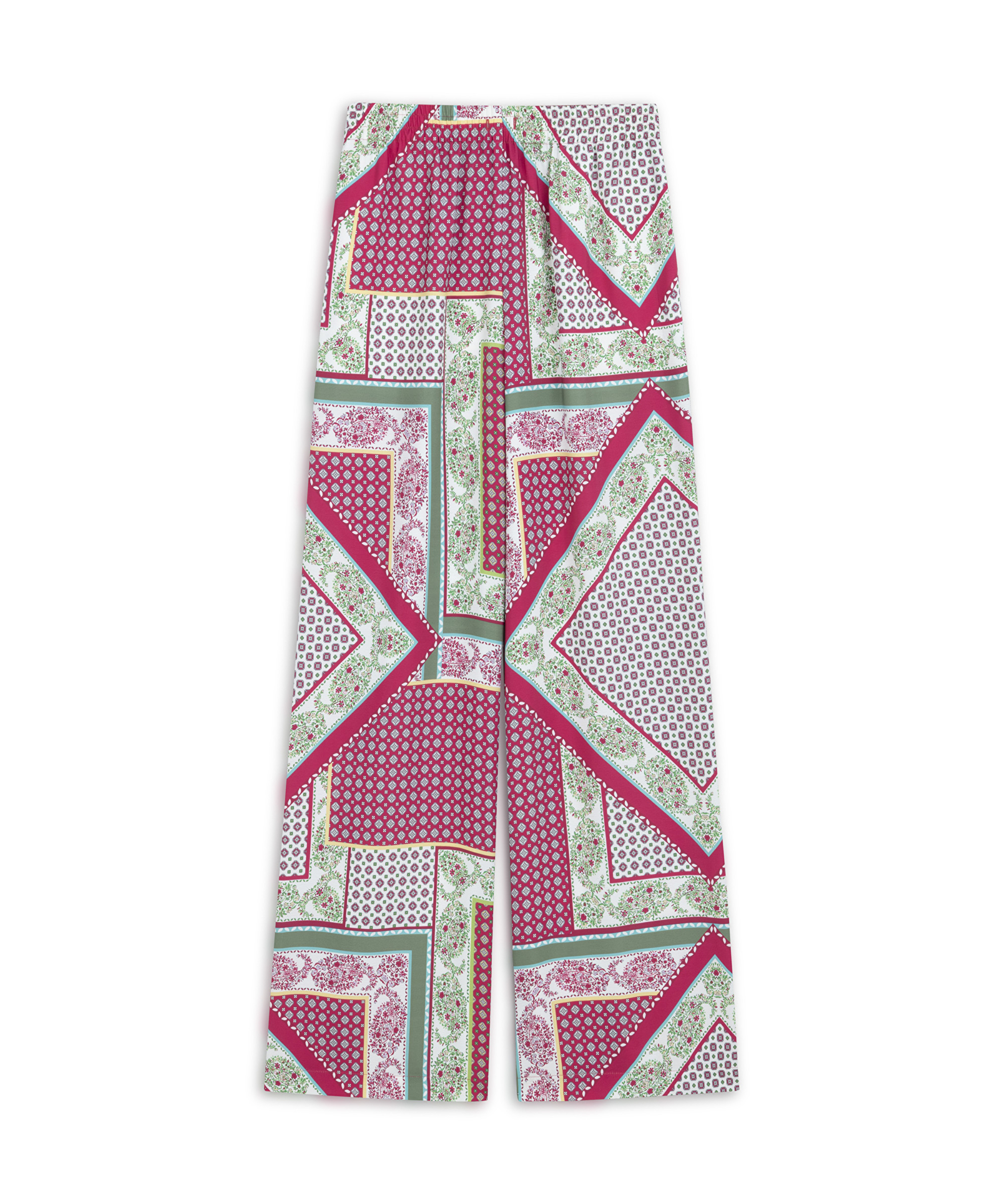 Desenli wide leg fit pantolon_4