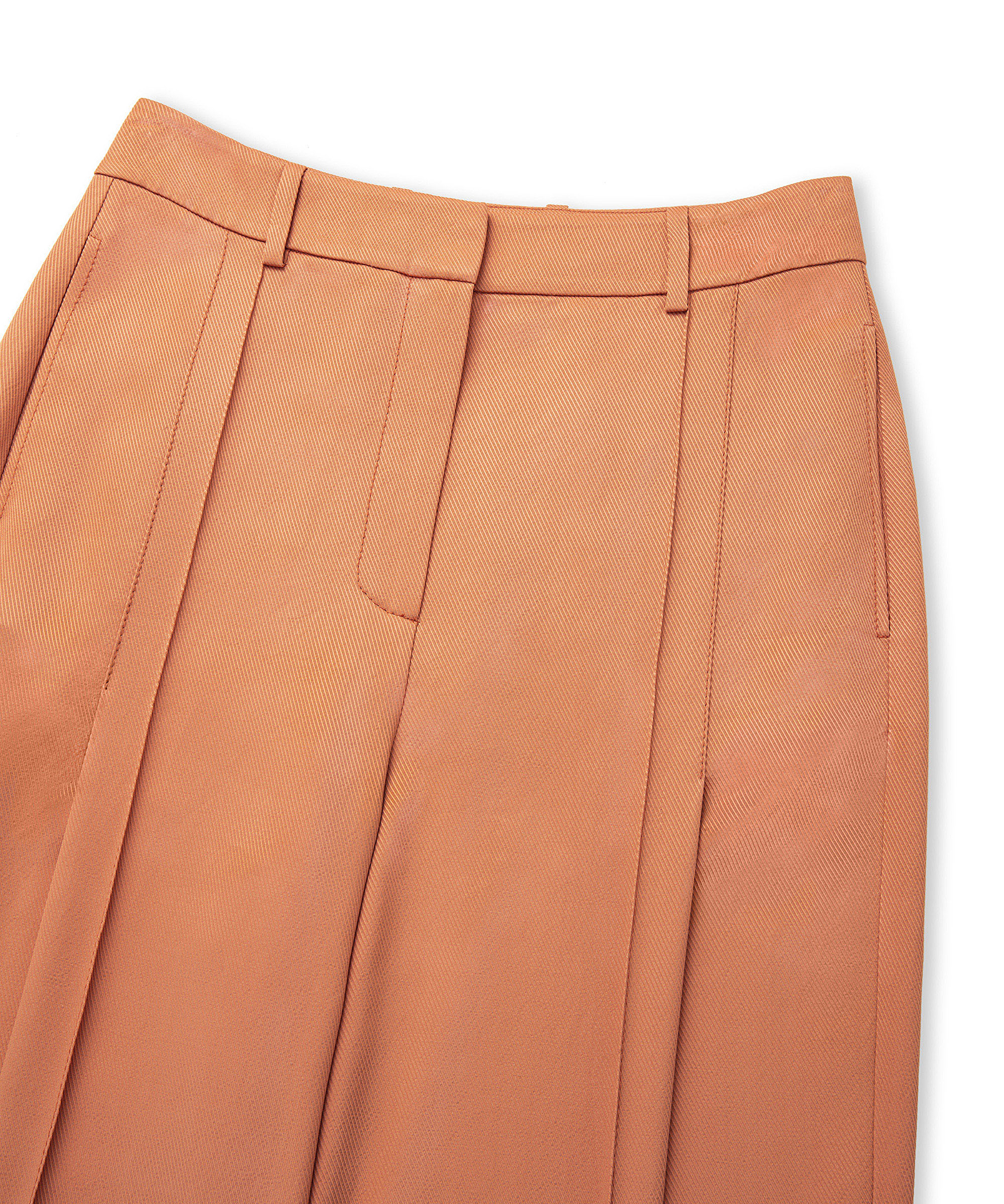 Pileli wide leg fit pantolon_5