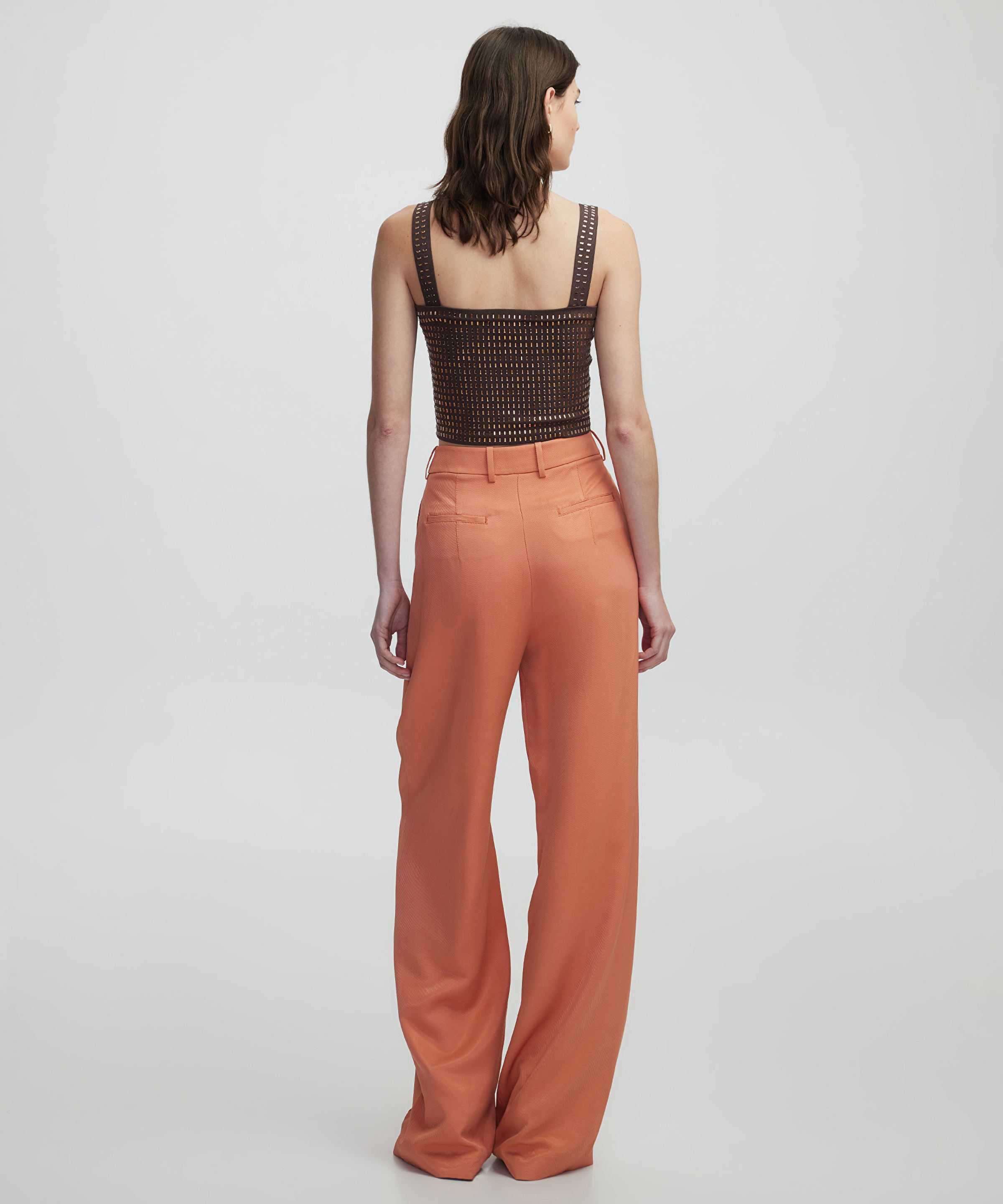Pileli wide leg fit pantolon_3