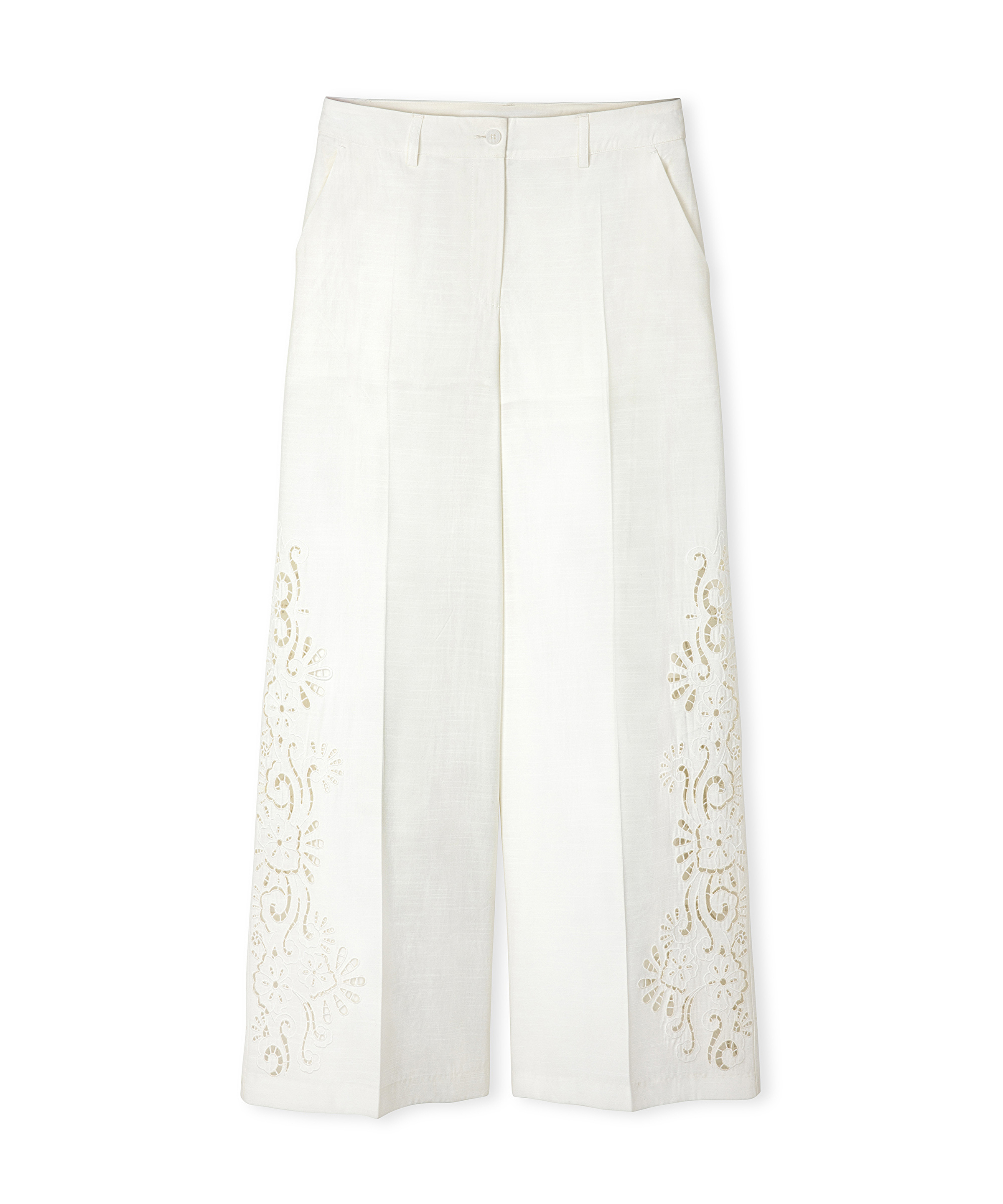Nakışlı wide leg pantolon_3