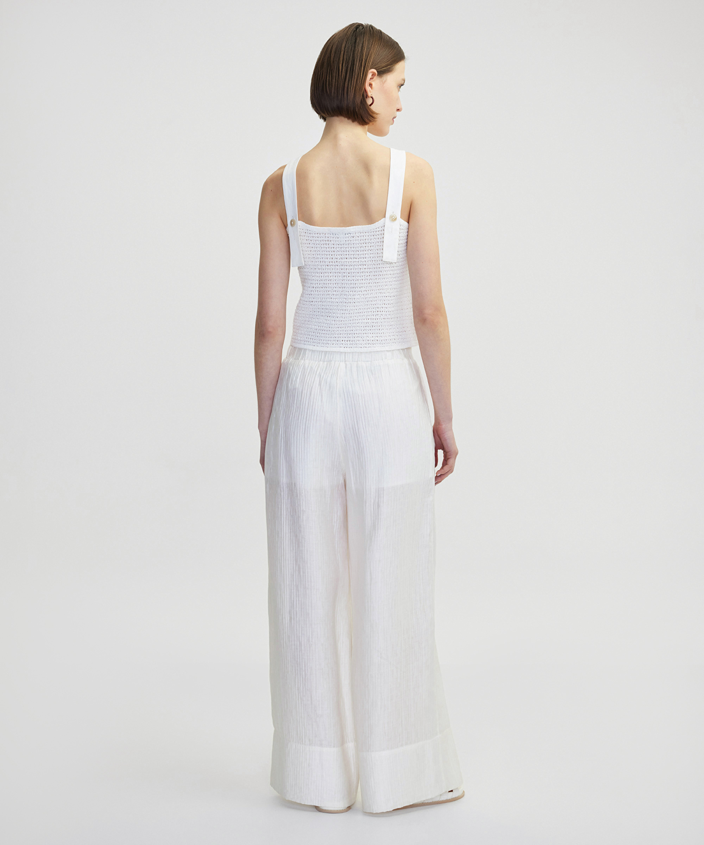 Dokulu wide leg fit pantolon_2