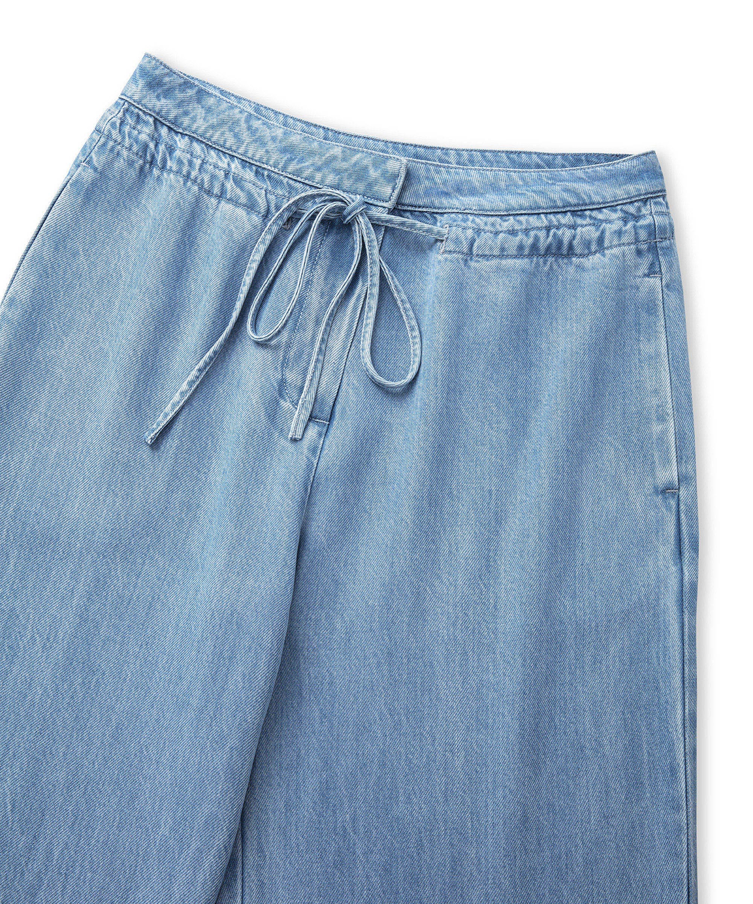 Belden bağlamalı denim pantolon_4